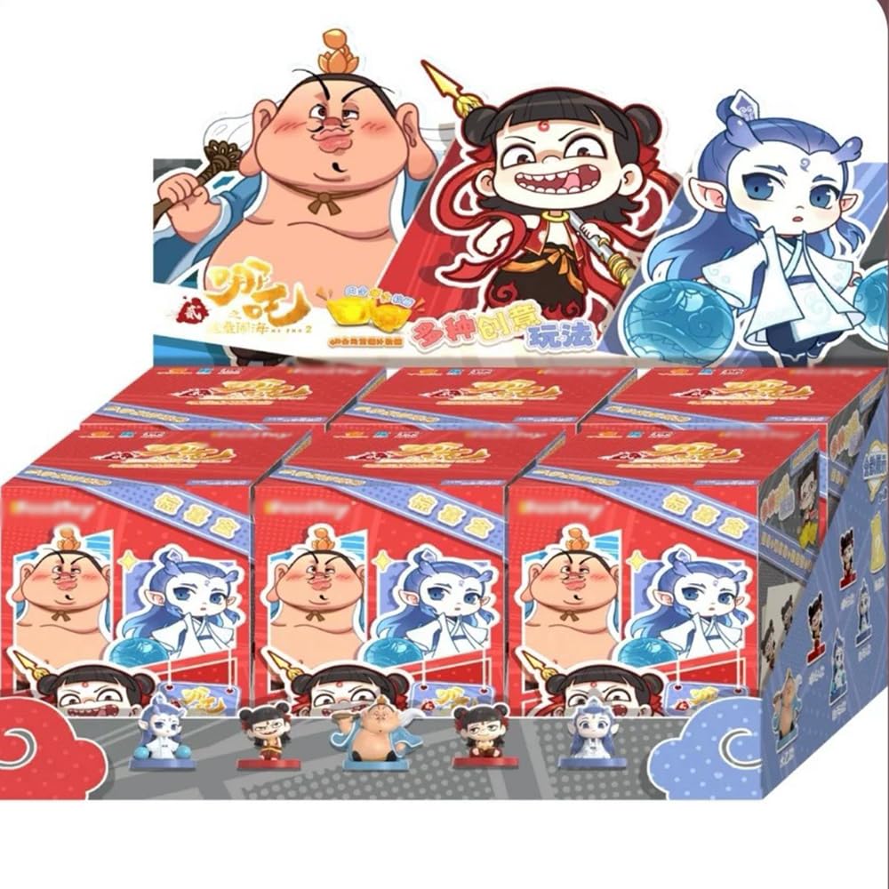 Figurine, Figure della Serie Nezha, Decorazioni da scrivania, Bambole in PVC