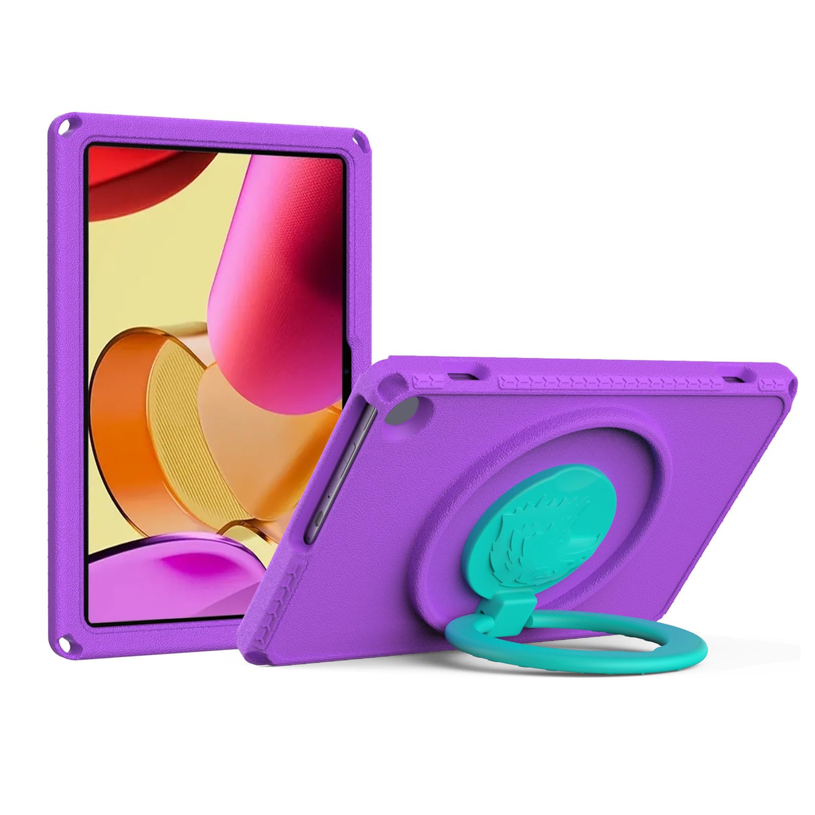 Étui antichoc pour tablette 11 pouces avec poignée et support violet - 8