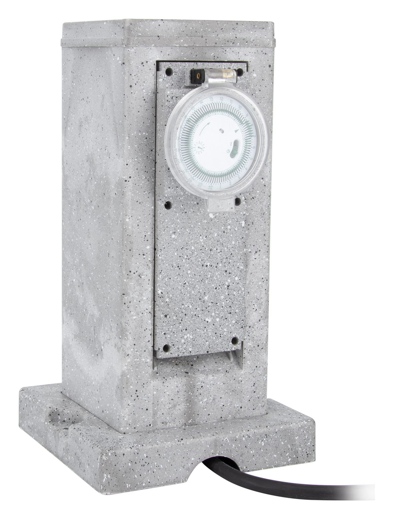 Zenitech Borne pierre 2x16A programmateur 5m Gris