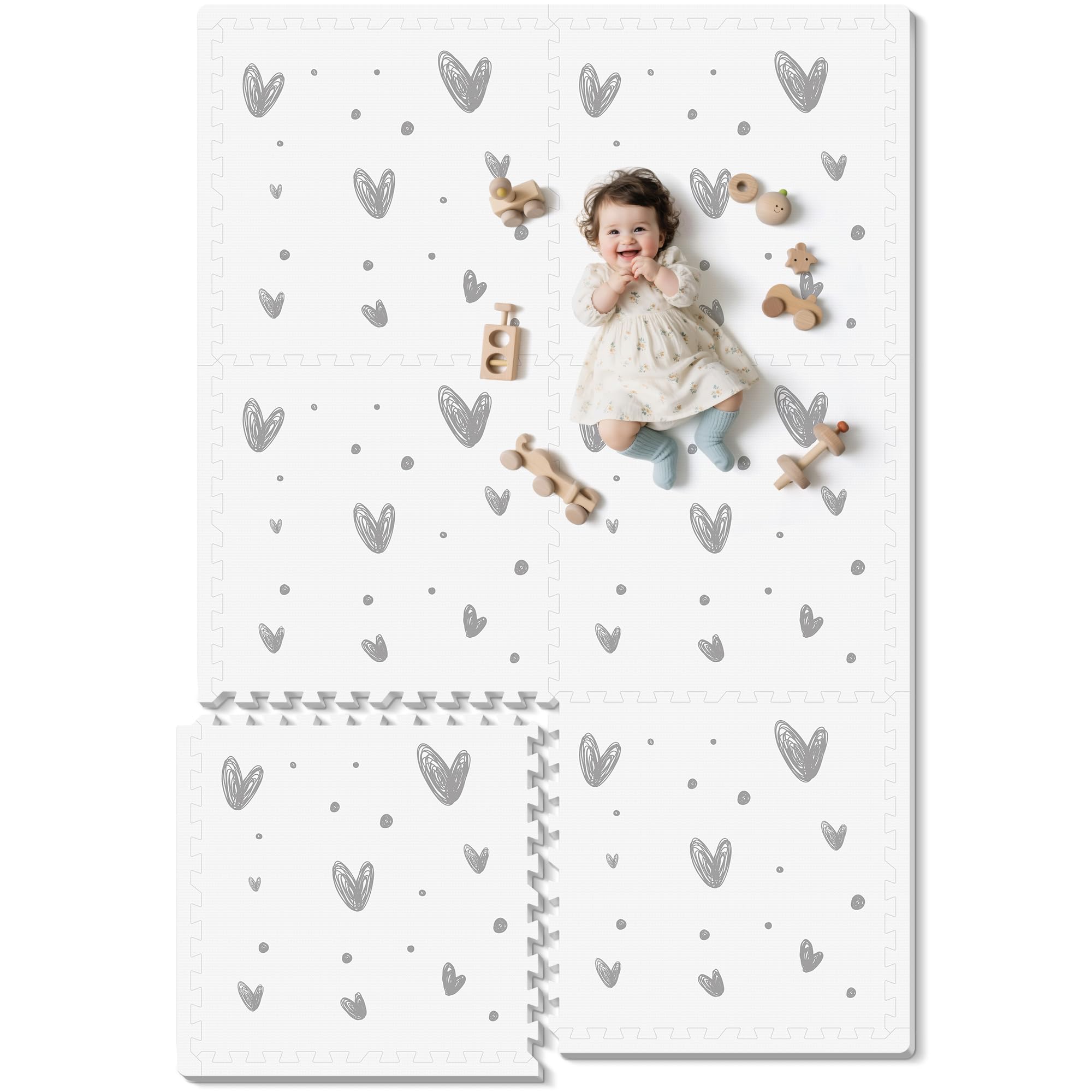Baby Foam Play Mat, Play Mat for Indoor and Outdoor,Love