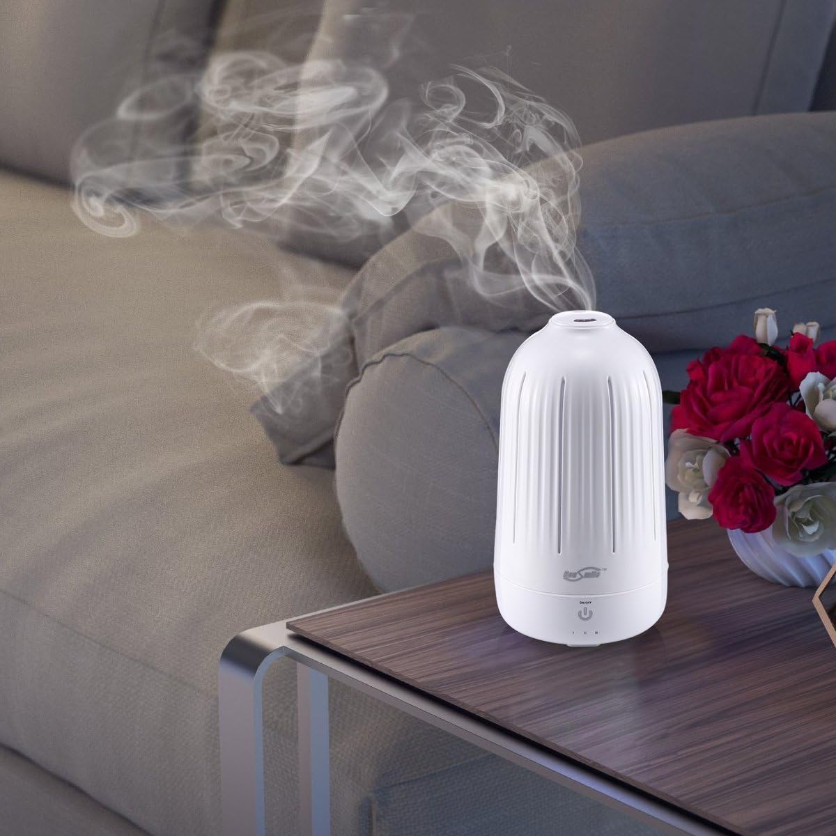 Housmile 1.8 Liter Essential Oil Diffuser Ultrasonic Cool Mist Aroma Humidifier with Quiet Auto Shut-off and 3 Smart Timer Settings