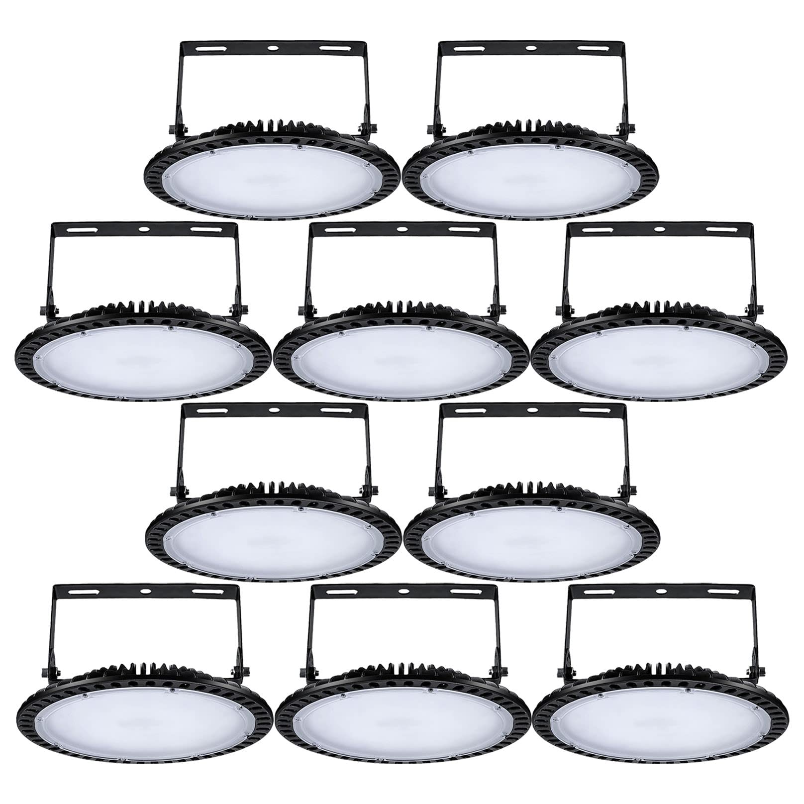 100W UFO LED High Bay Lights 8000Lm Super Bright Warehouse Lighting 110V 6500K Cold White Commercial Bay Light
