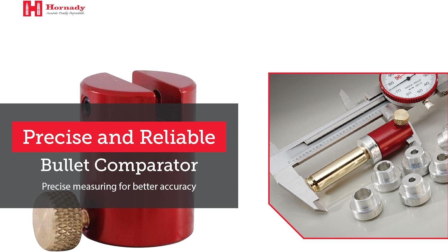Hornady Lock-N-Load Comparator Body Comparator with 7 Inserts