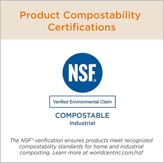 World Centric Compostable Cup Lids 9-24 oz - Made from Plants, Leak-Resistant - 100 Pack