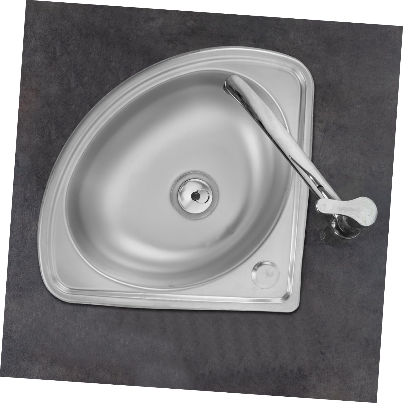 GANAZONO Fregadero Camper de Acero Inoxidable Pequeño, Diseño Multifuncional Seno, Adecuado para Motorhomes y Cocinas Pequeñas, Material Resistente y Compacto Estilo Aleatorio