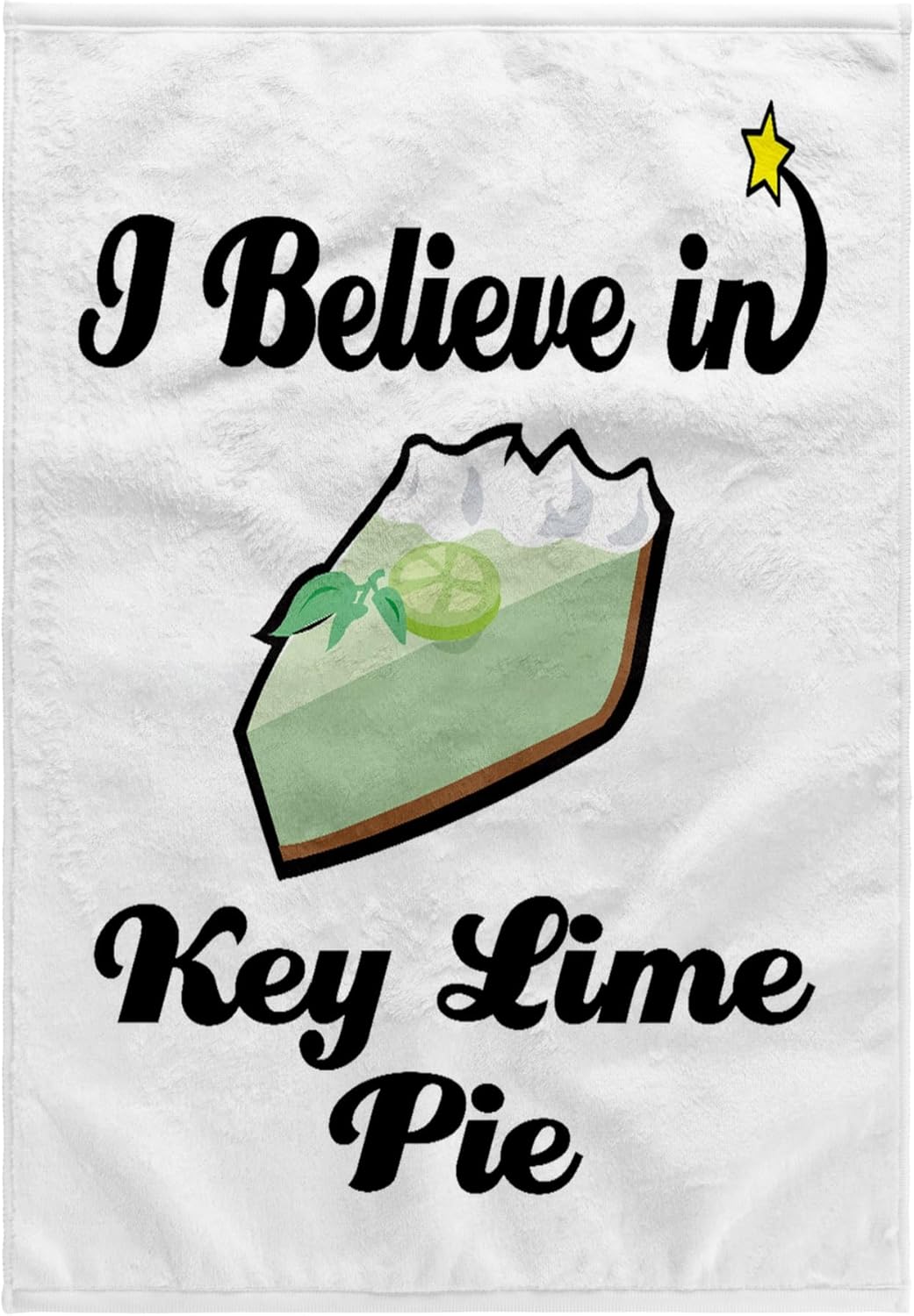 3dRose I Believe in Key Lime Pie 22x30 Bath Hand Pool Towel
