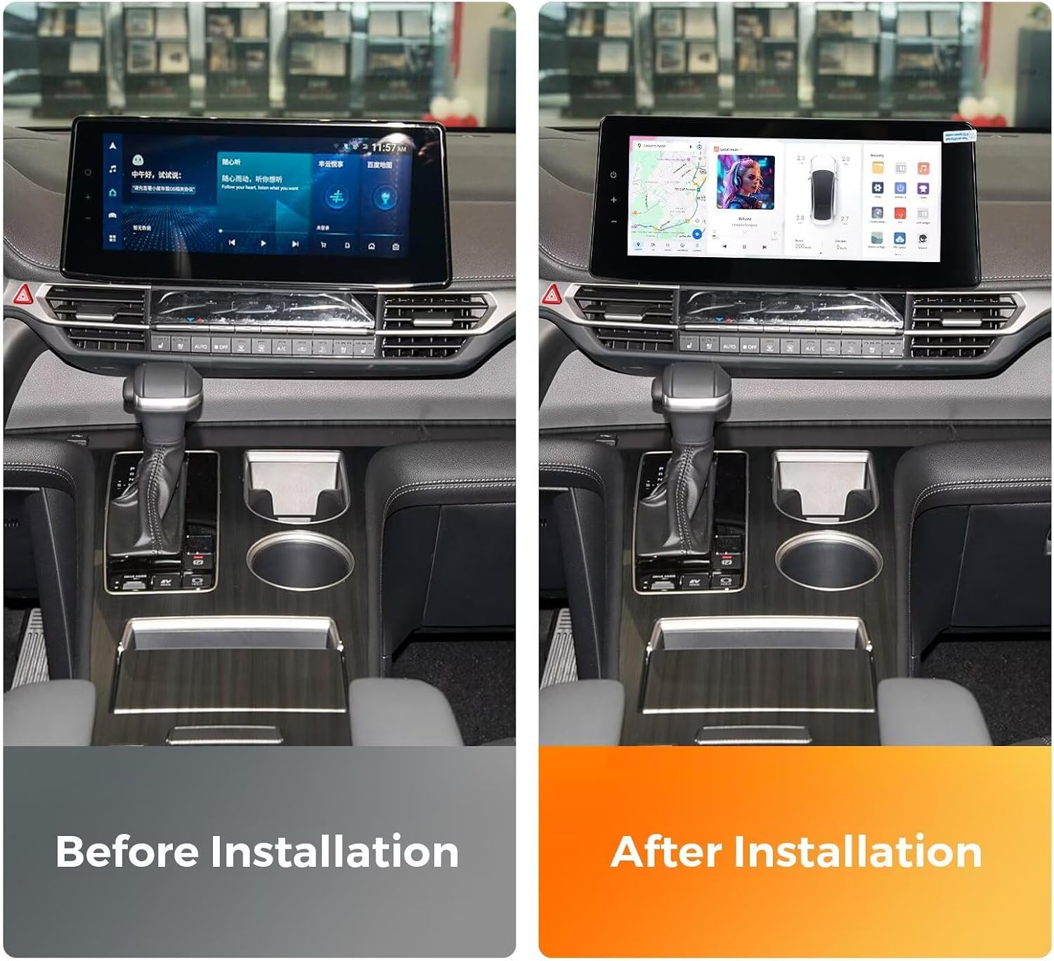 MekedeTech DUDUAUTO DUDU7 Dash Kit for Toyota Sienna Granvia 2022 2023 2024,12.3 inch 2K Touch Screen Car Stereo 12G RAM 256G ROM