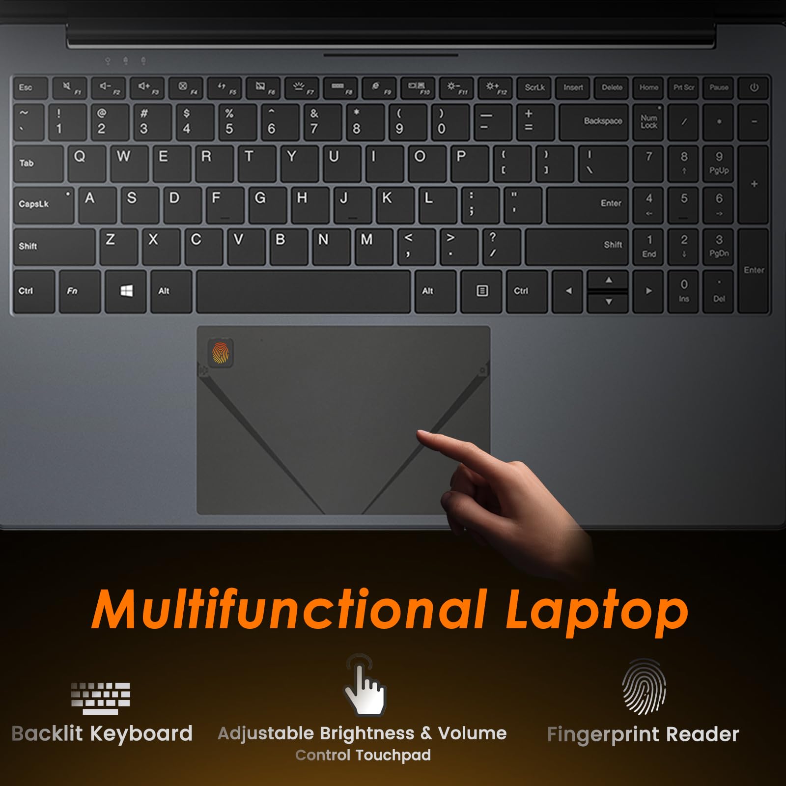 Kayoote Win11pro Ordenador Portátil 16GB RAM DDR4 512GB SSD 15,6 Pulgadas FHD Ryzen 7 5700U Procesador Laptop con USB 3.0 WiFi Bluetooth 5.0 reconocimiento de Huellas Dactilares teclado retroiluminado