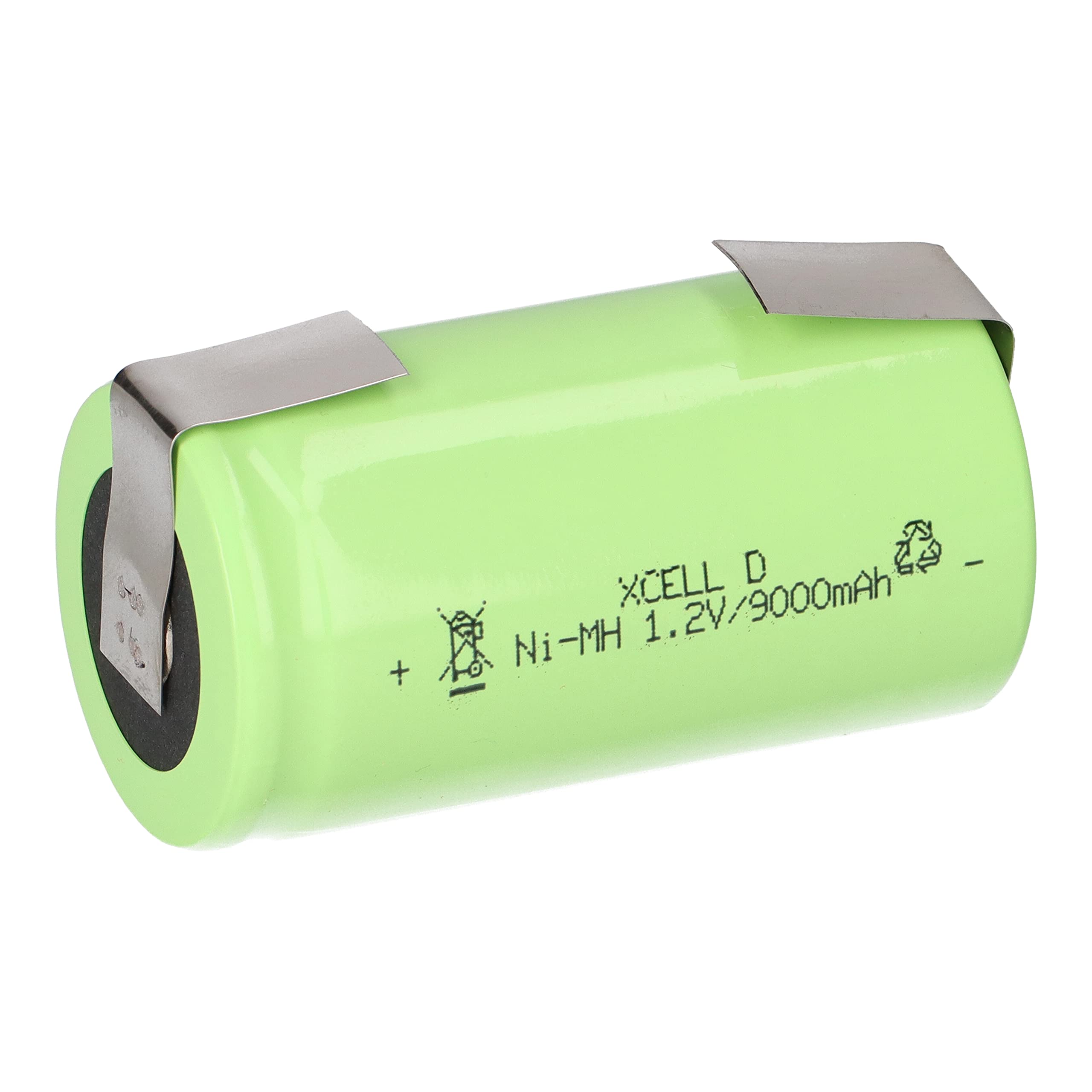XCell Lot de 20 piles Mono D 9000 mAh / 1,2 V / NiMH avec drapeau à souder en U – cellule de marque haute performance de qualité industrielle