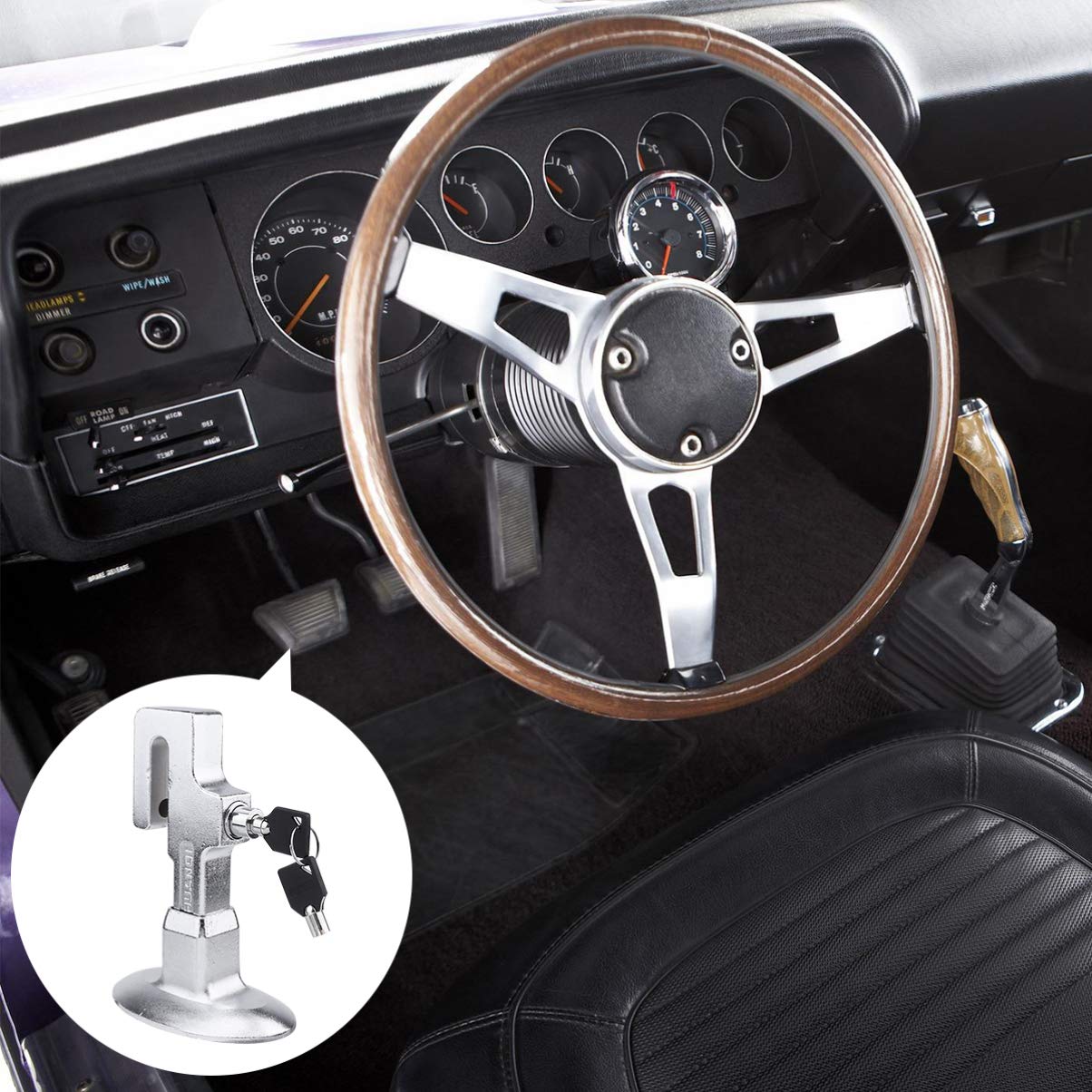 Wakauto Serrure d'Embrayage de Voiture - Verrouillage d'Accélérateur et de Frein - Dispositif Antivol Intérieur et Extérieur