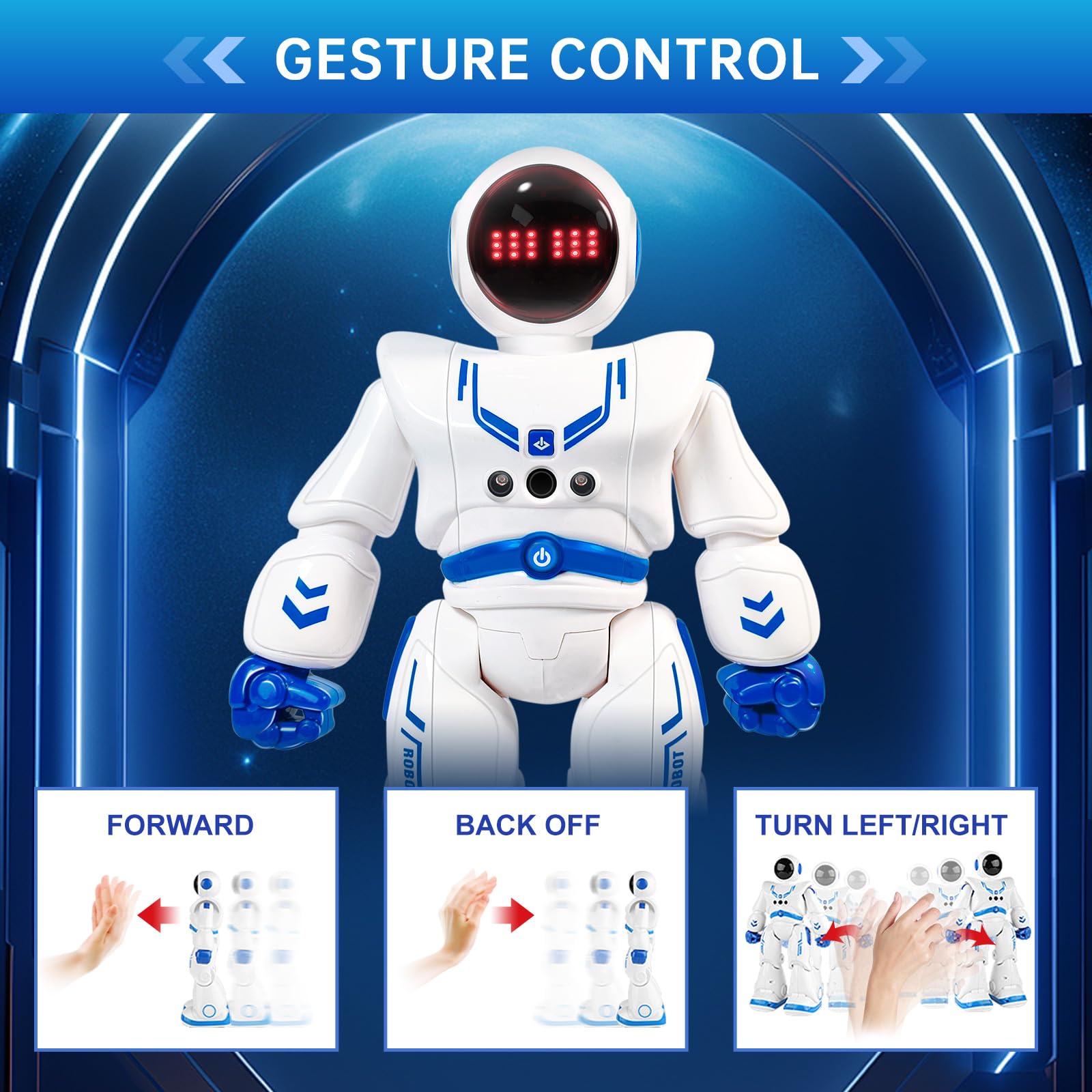 Giocattolo intelligente RC Robot con canto/ballo, telecomando e sensazione, ideale per bambini dai 6 ai 12 anni per compleanno e Natale
