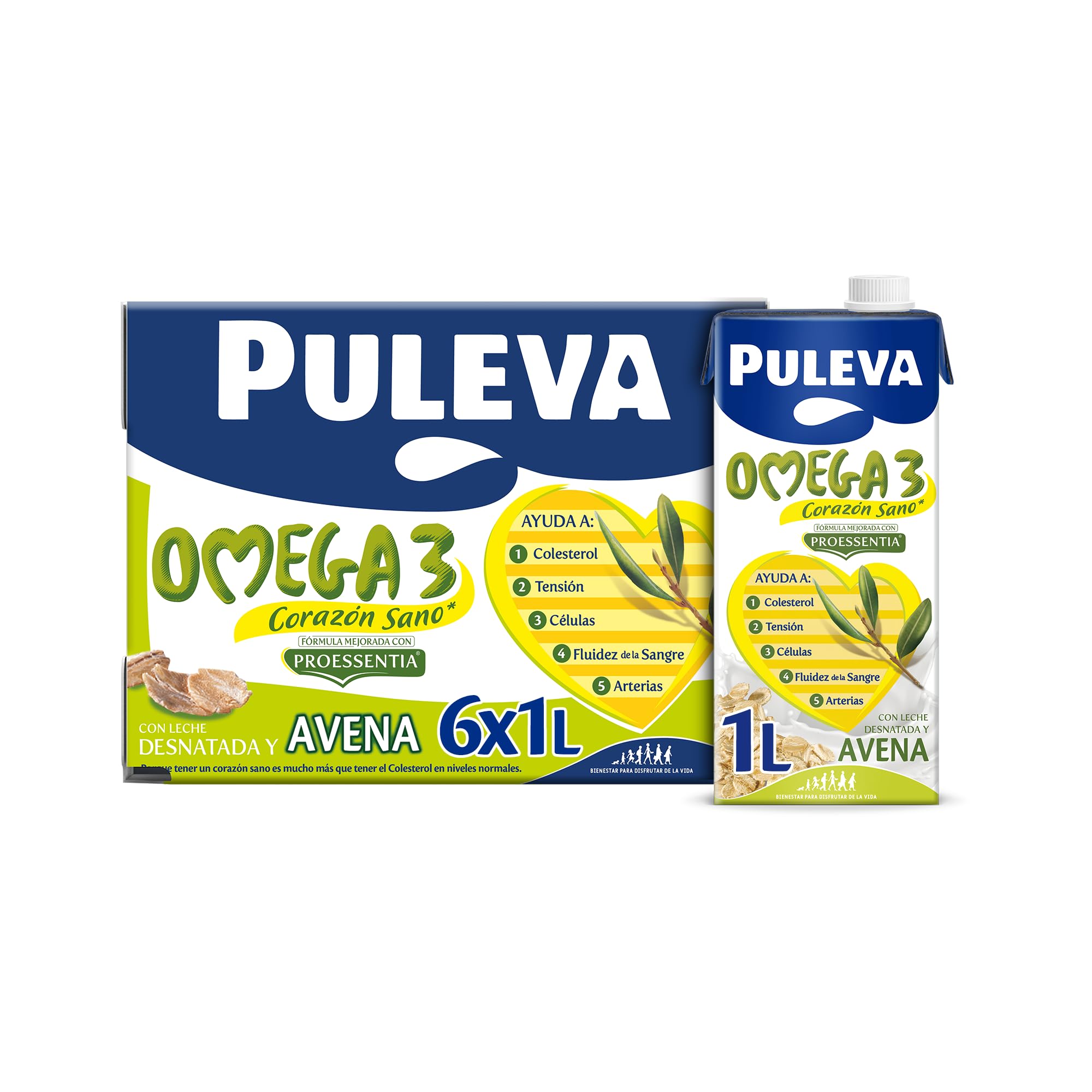 Puleva Omega 3 Leche con Avena Pack 6 x 1Lt