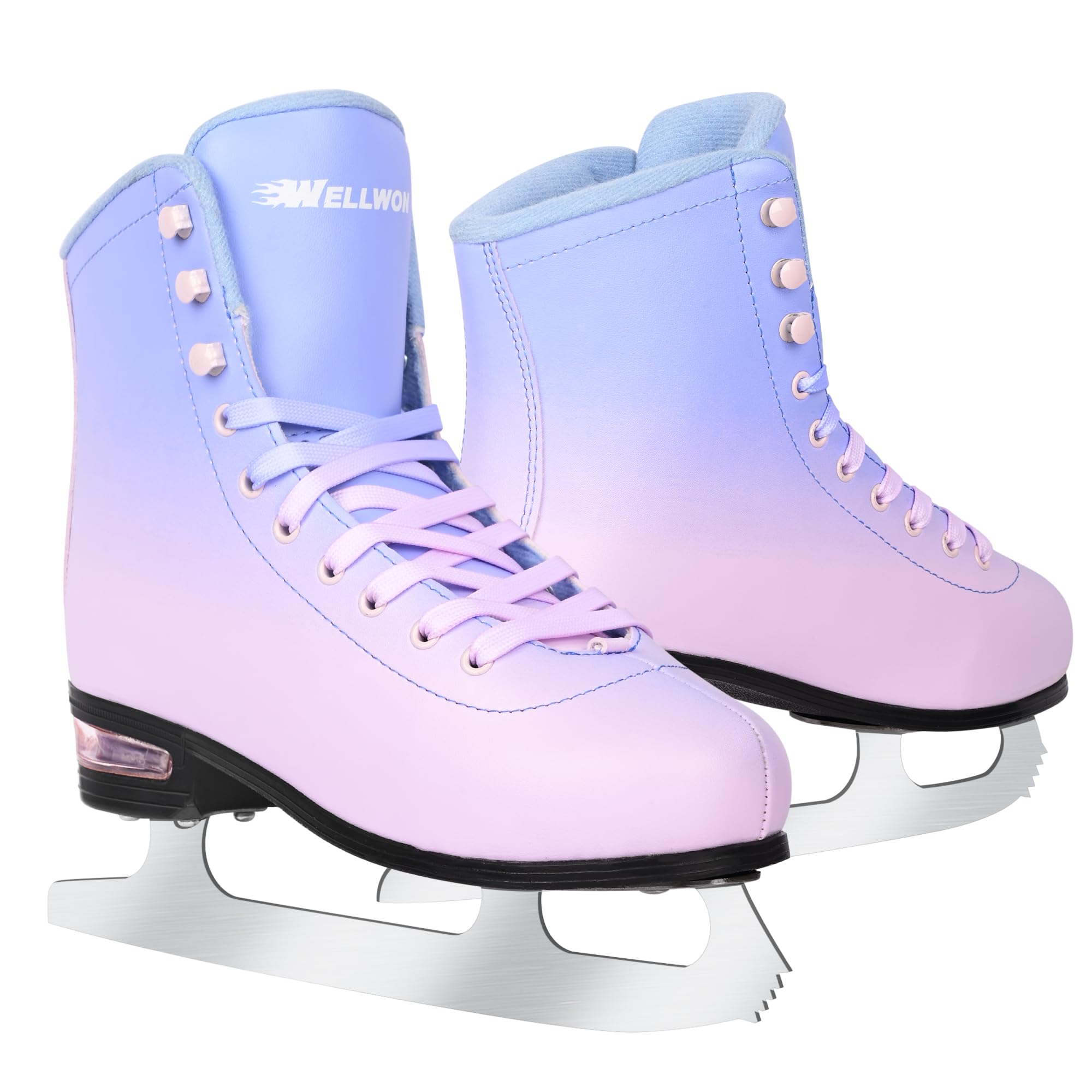 Figure Skate for Women and Mens, Classic Design High-Top PU Leather Ice Skates for Outdoor and Indoor, Figureskates for Beginner