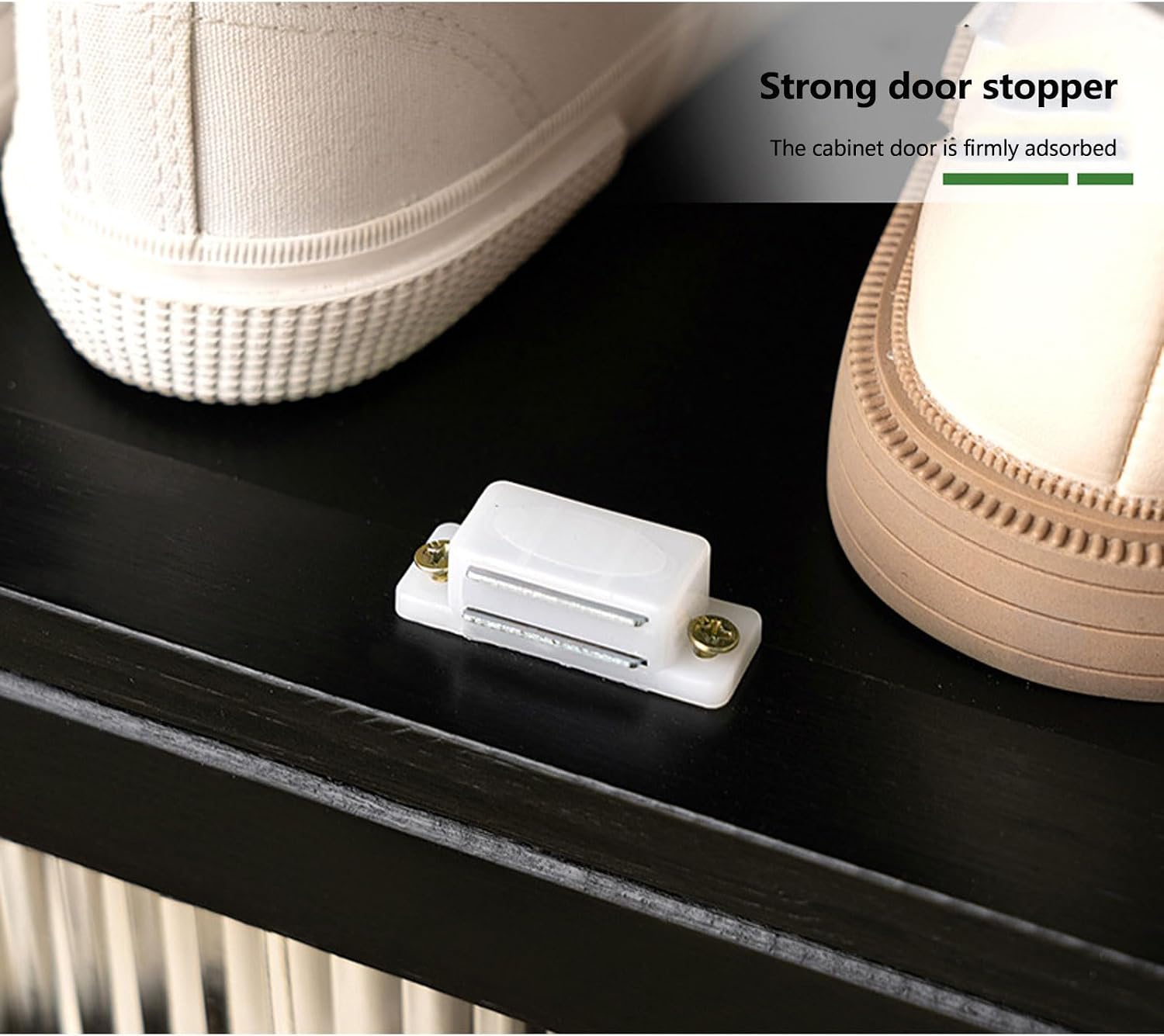 Close-up of strong door stopper