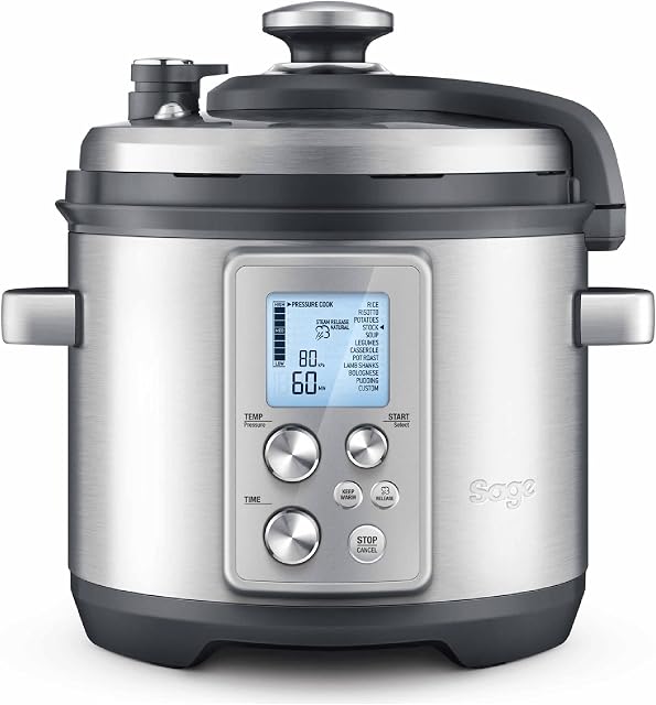 The Sage Fast Slow Pro pressure cooker, Brushed Stainless Steel, BPR700BSSUK
