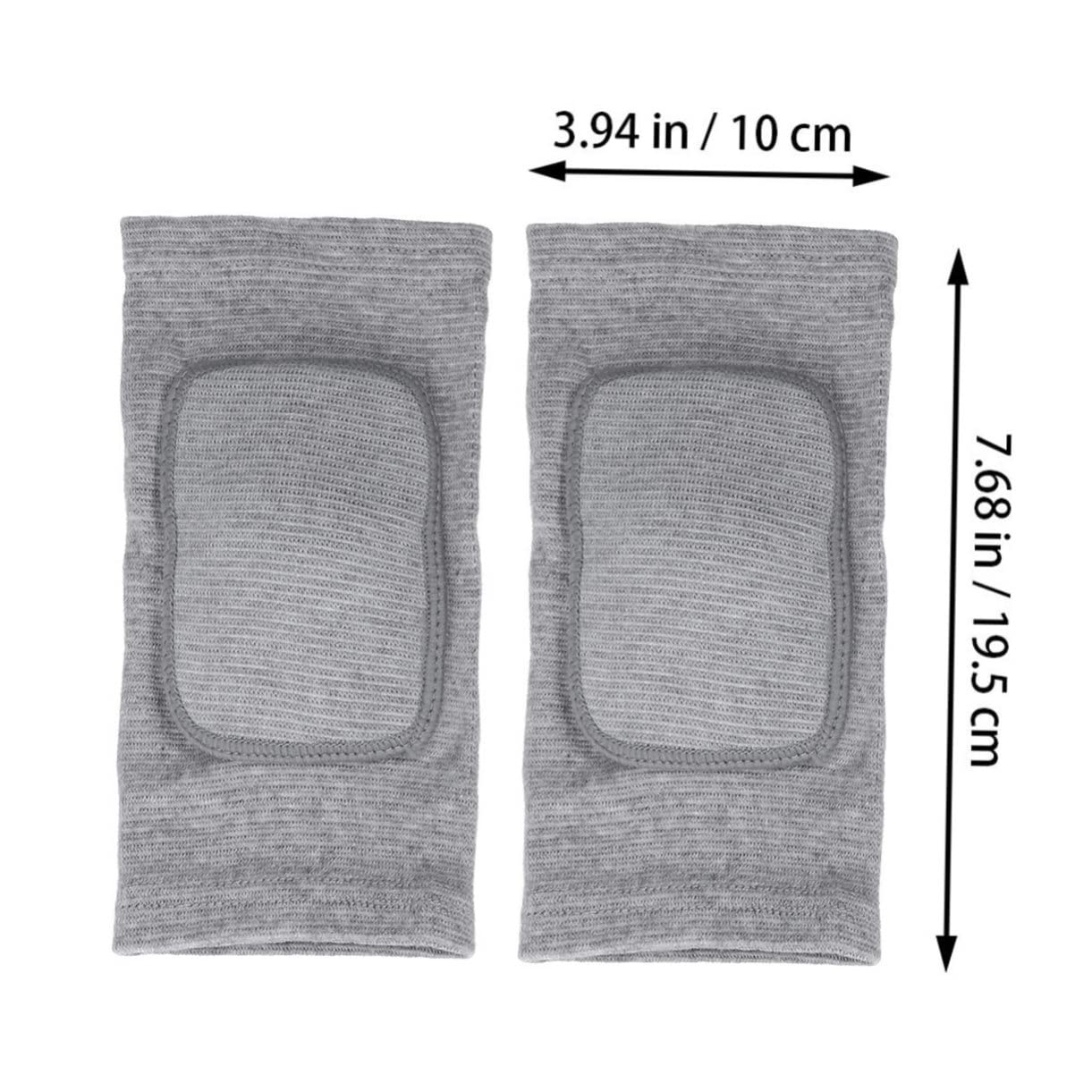 COLLBATH Breathable Sports Knee Pads Soft Fabric for Protection Comfort and Flexibility (grey s Pair)