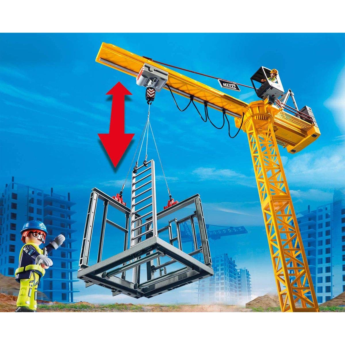 PLAYMOBIL City Action 70441 RC-Baukran mit Bauteil, ab 4 Jahren