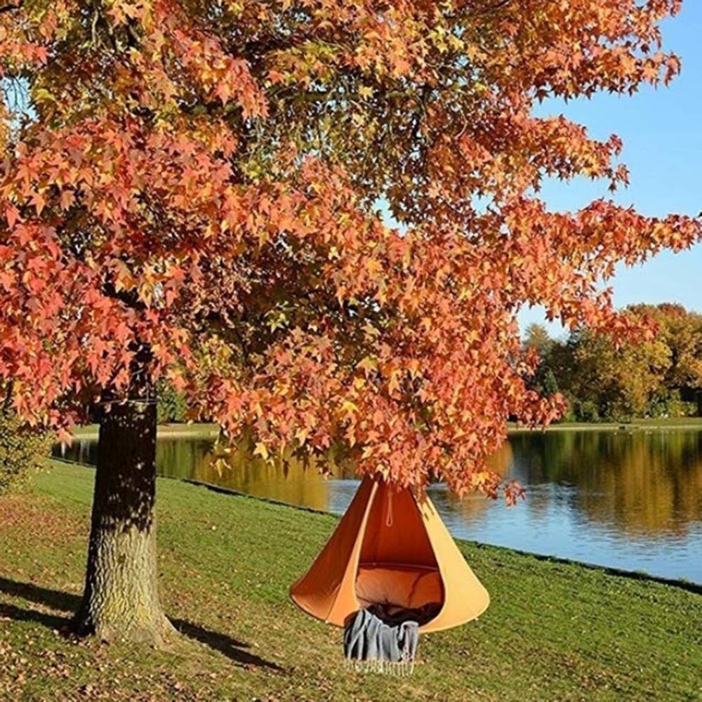 Amazon.com: DUERDU Hanging Swing Chair,UFO Shape Teepee Tree Hanging  Silkworm Swing Chair for Kids \u0026 Adults Indoor Outdoor Hammock,Orange//406 :  Patio, Lawn \u0026 Garden