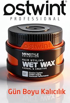 Ostwint Menstyle Collection Profesyonel Saç Şekillendirici Wet Islak Wax, Doğal ve Güçlü Tutuş, Uzun Süreli Etki, No:01 150 ml