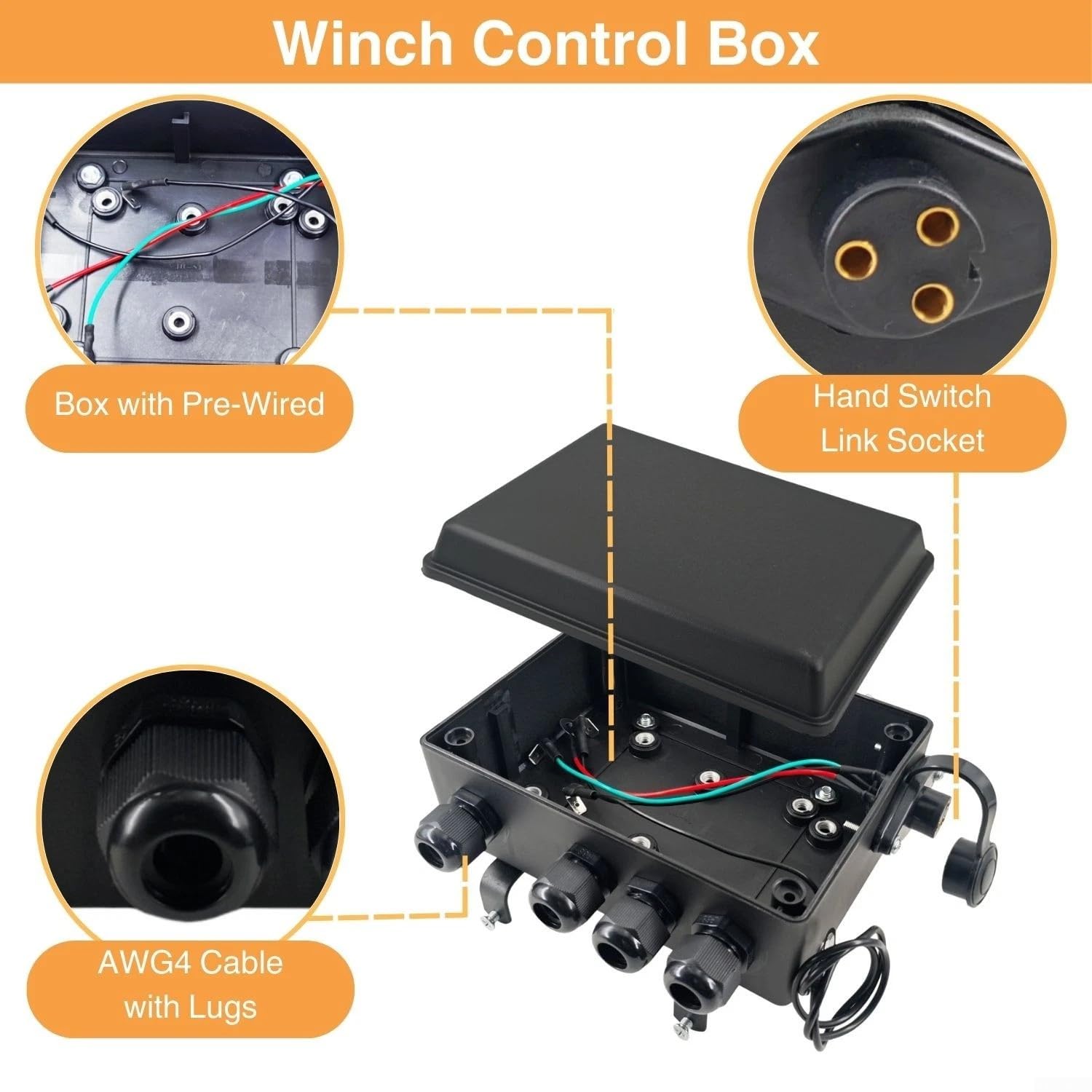 Kit relè solenoide verricello 12v 500a con scatola di controllo e doppio telecomando wireless per ATV Utv Off Road sistema di recupero del veicolo impermeabile resistente set di contattori