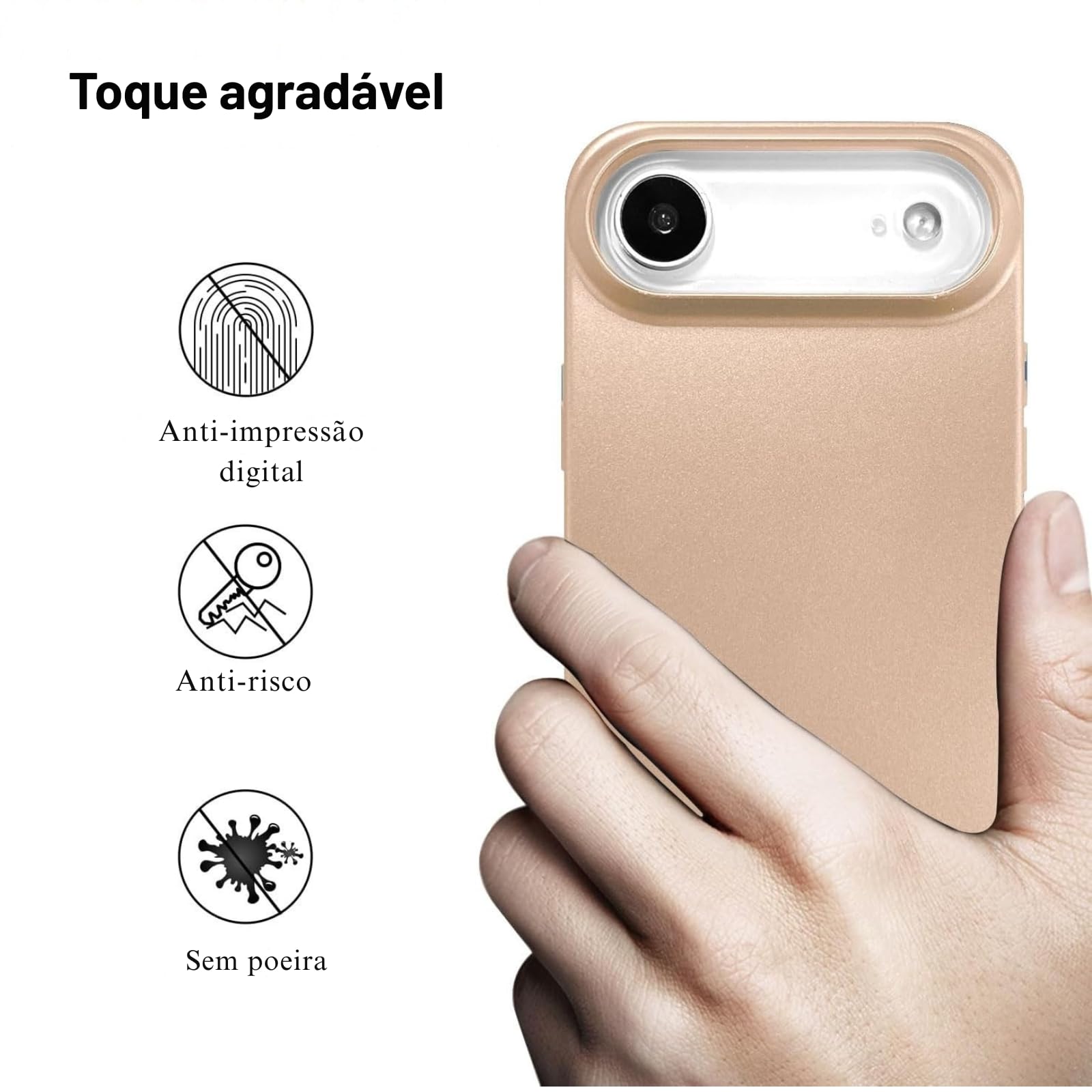 Capa Capinha Para iPhone 17 Air Case Acrilica Fosca Ultra Fina