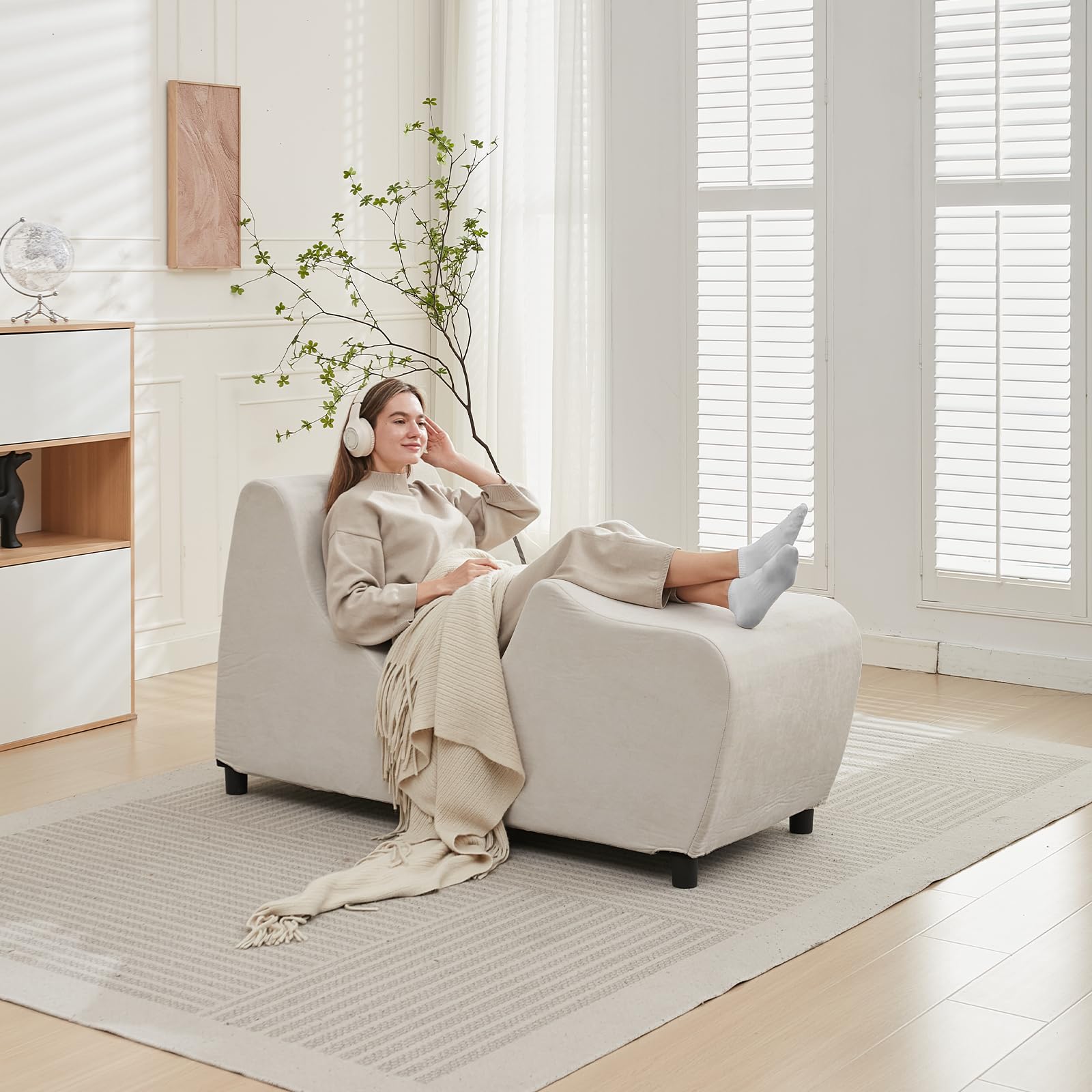 Amazon.com: PUREMIND Chaise Lounge Chair Indoor, Ergonomic Chaise