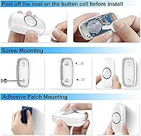 Vista 7 de Timbre de puerta inalámbrico, timbre remoto de larga distancia 1000 pies, acabado mate, timbres inalámbricos SECRUI para el hogar con 3 timbres