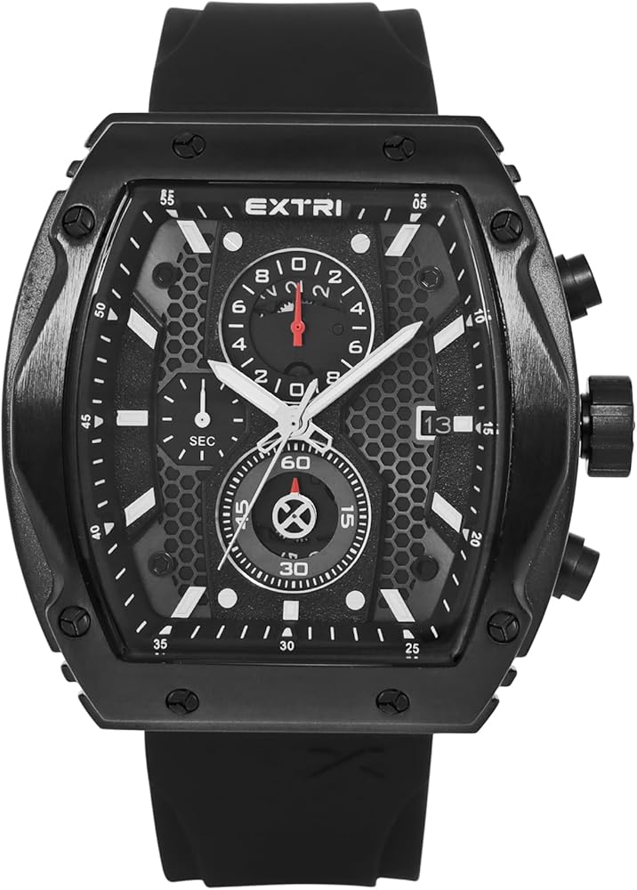 Buy EXTRI Analog Black Dial Men's Watch-X6068-I at Amazon.in