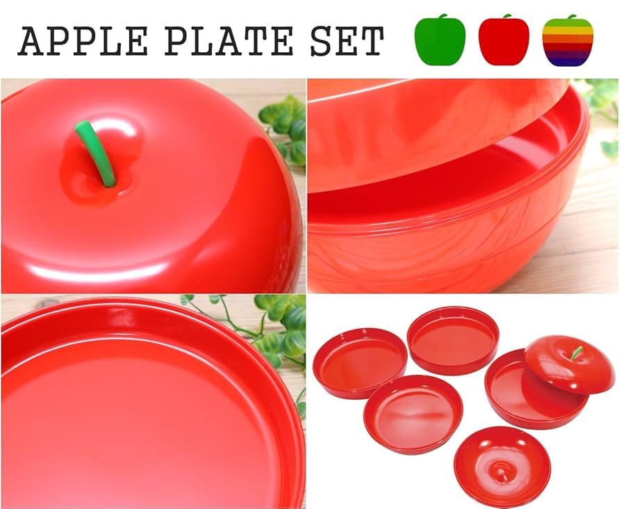 プレートセット Amazon.co.jp: 現代百貨 アップル プレートセット S レッド K683