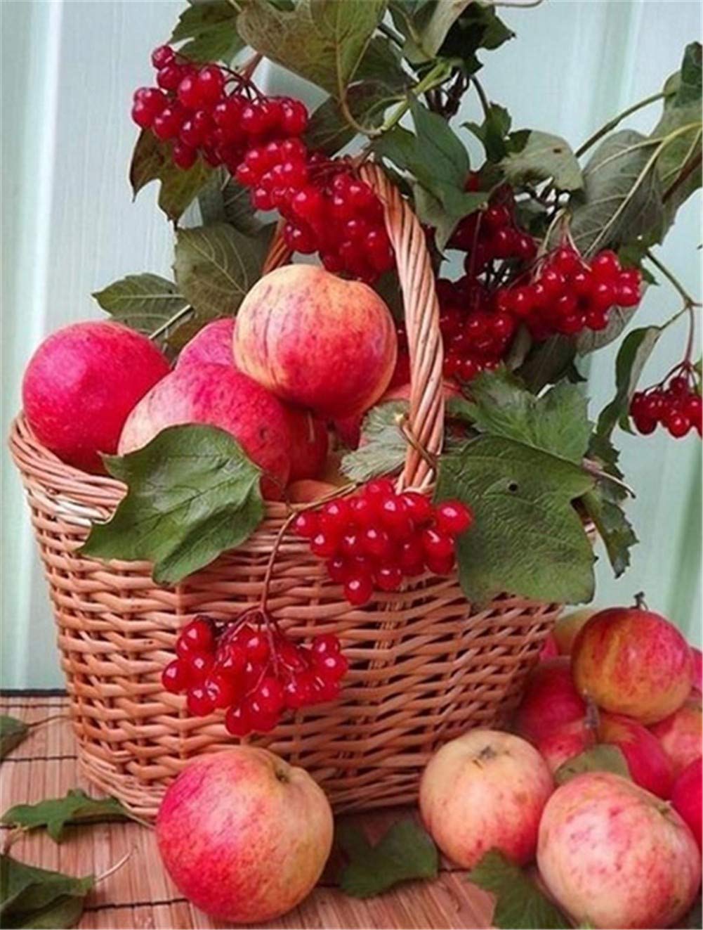Kit diamant painting complet mosaïque strass image fruits 40x50