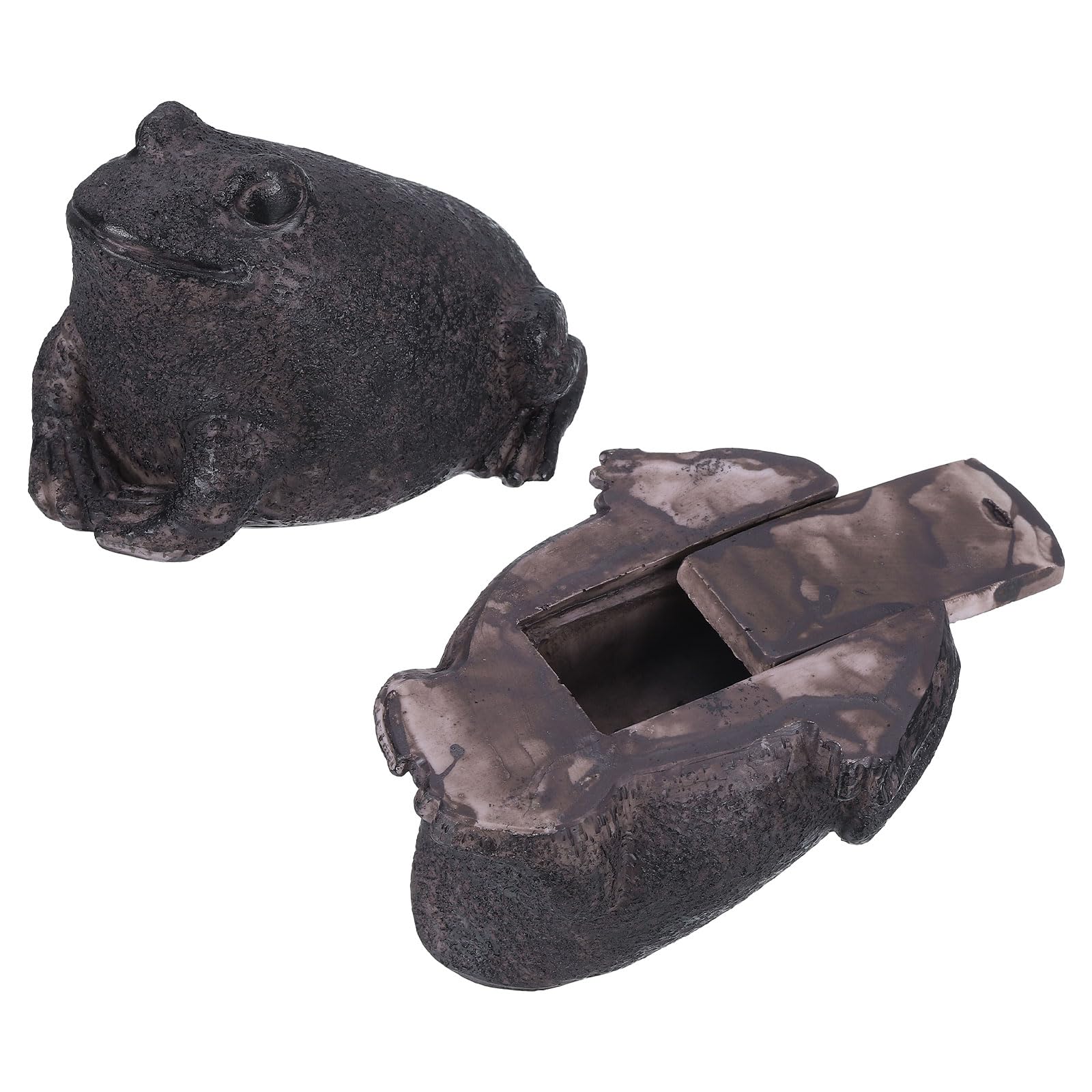 uxcell Hide A Key Outside, Faux Frog Hide A Spare Key Outdoor Waterproof Key Hider Decoration Safe Storage Lock Box Hidden Holder for Outside Garden
