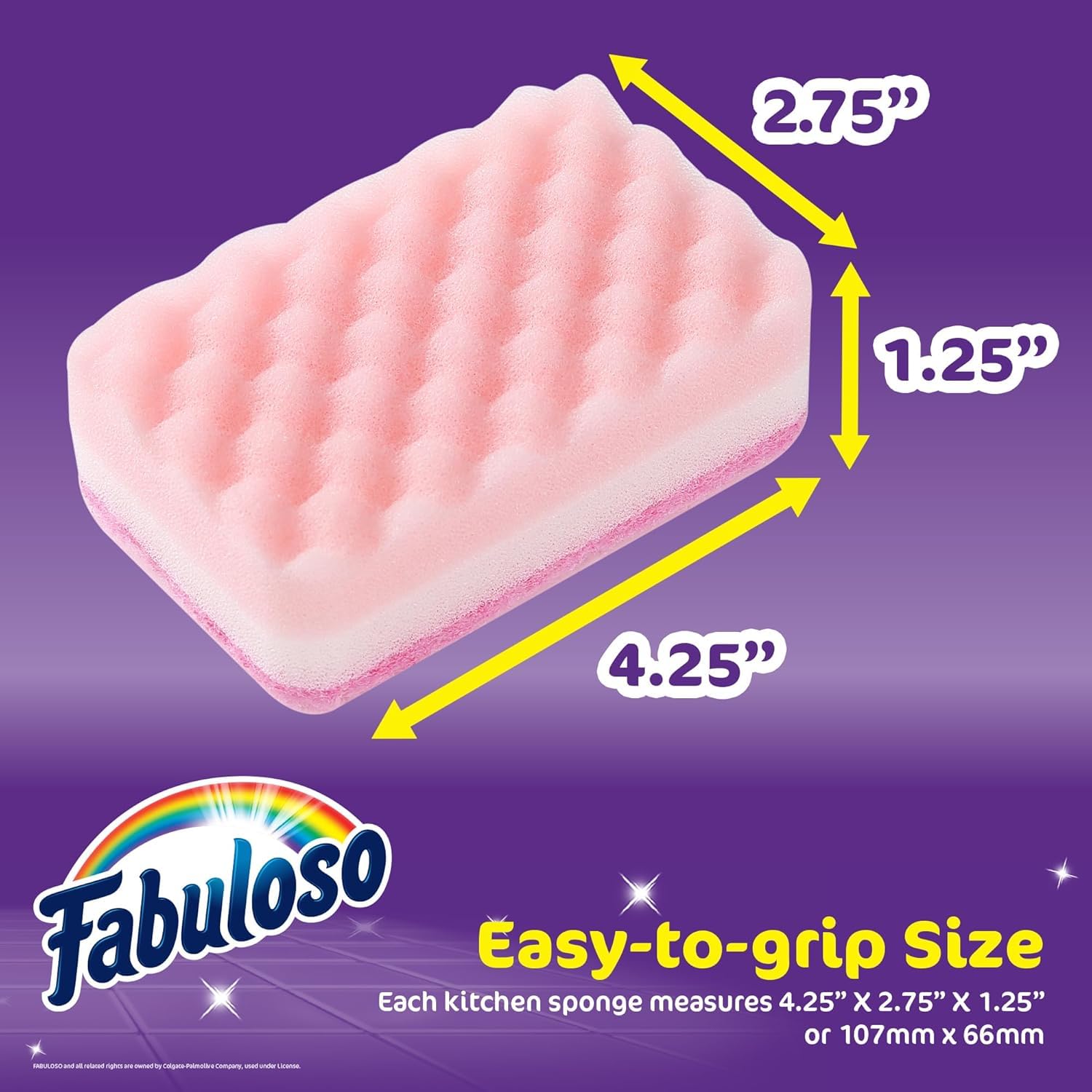 Fabuloso Spugne, arcobaleno, 4 pezzi (confezione da 2)