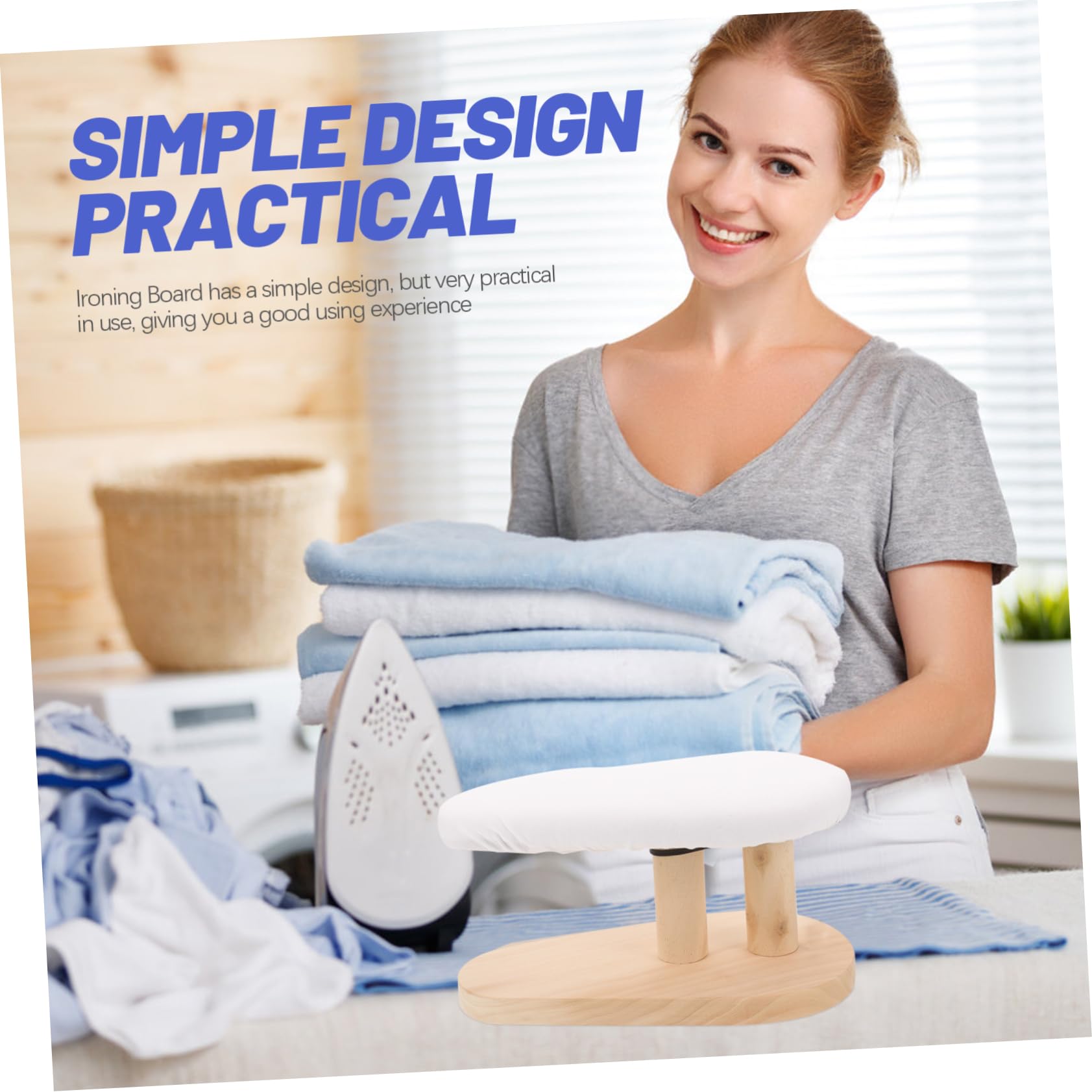 Multifunktionales Bügelbrett mit Stoffbezug für Kleidung | Kinderbekleidung und Textilien, Einfache Form mit Gepolsterter Auflage, Professionelles Finish