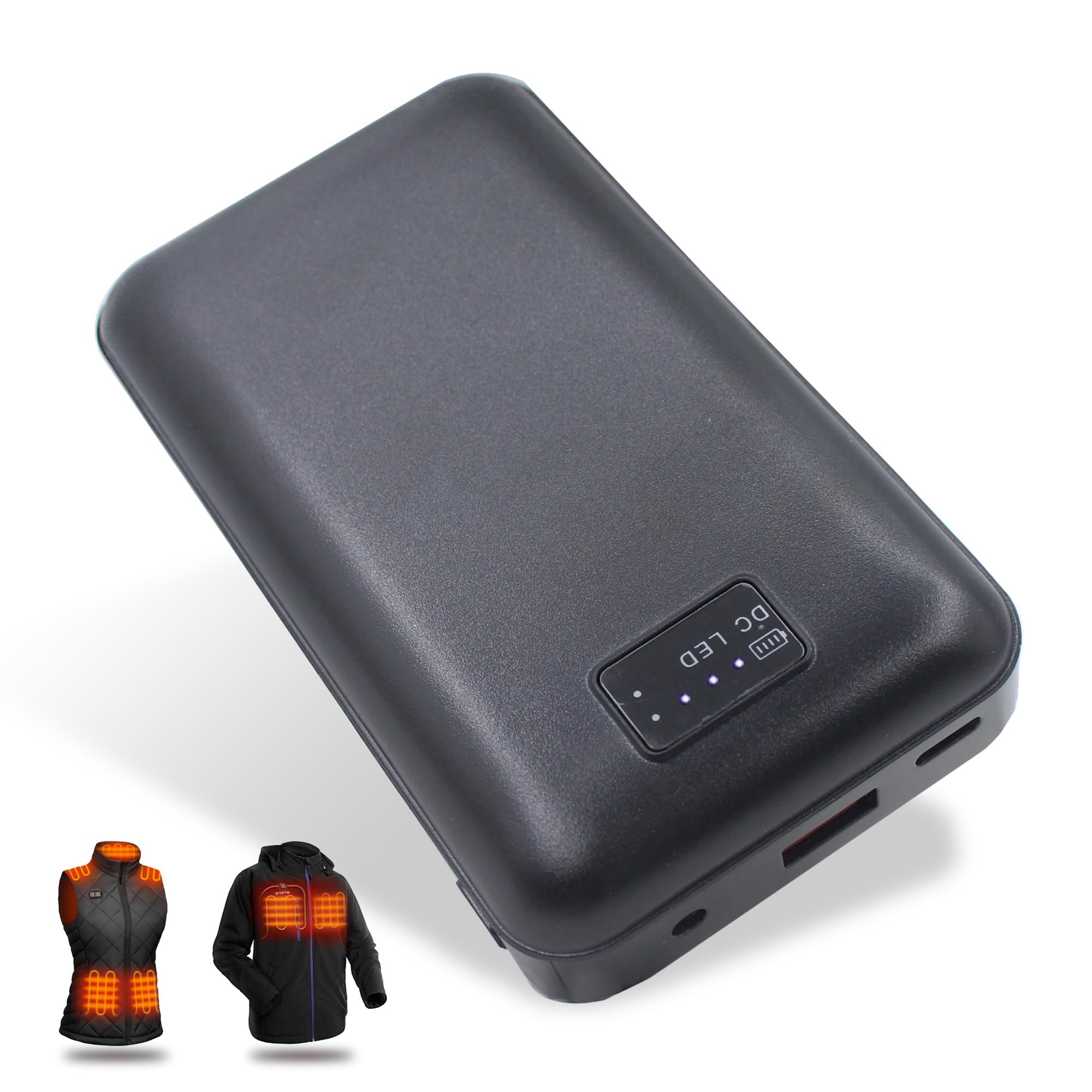 Batterie Chauffante 12 000 MAh Rechargeable – Compatible Gilets Chauffants 7.4V Et 5V, Autonomie Jusqu’à 8h - 8