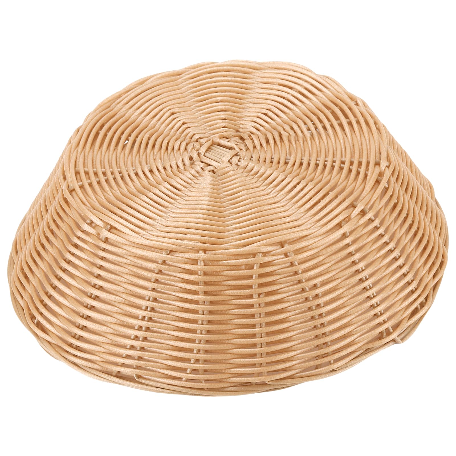 Lot de 10 corbeilles à pain rondes en plastique PP - 24 x 6 cm - Jaune - Pour boulangerie, restaurant, maison et buffet