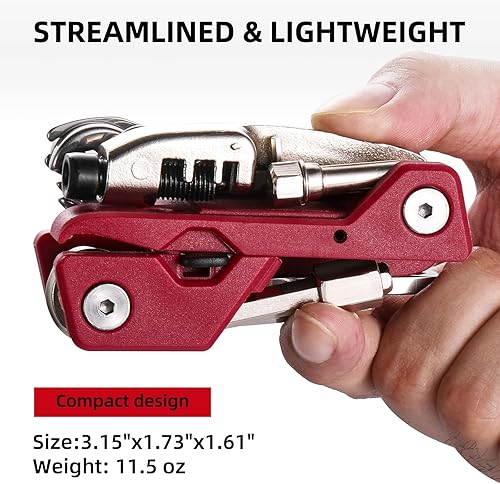 Miniatura 5 de Kit de herramientas de reparación de bicicletas con estuche de transporte, kits de herramientas de ciclismo portátiles (21 en 1), juego de