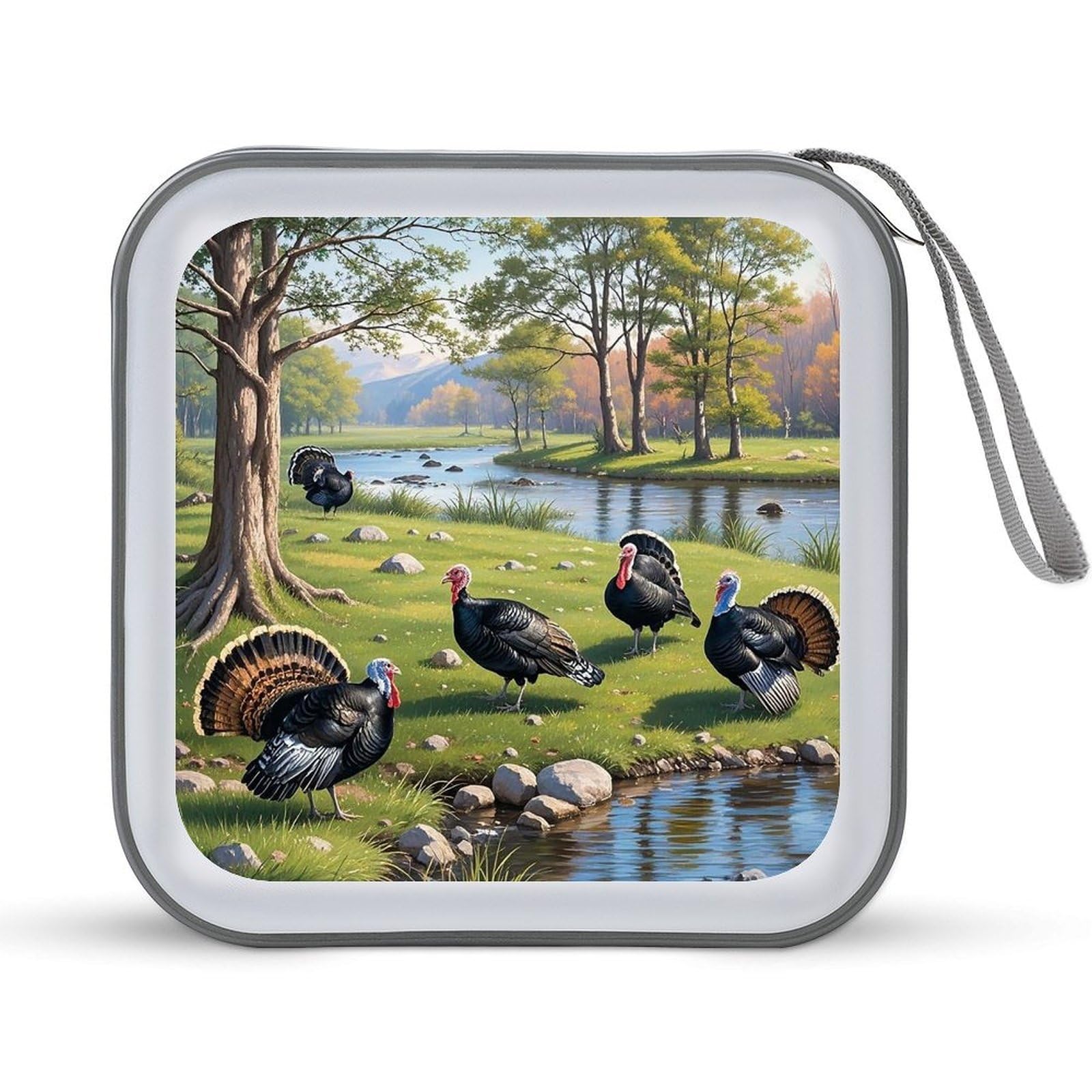 Funda para CD y DVD Spring Walk con capacidad para 40 discos y cremallera