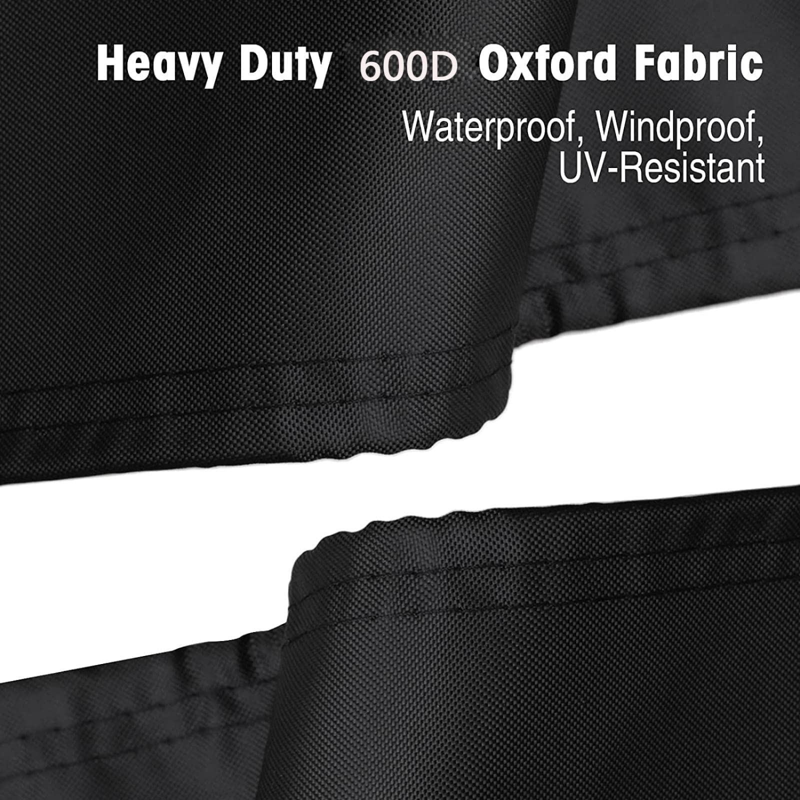 Copertura per mobili da esterno in tessuto Oxford 600D, antivento, impermeabile, anti UV, 200 x 160 x 70 cm, colore nero