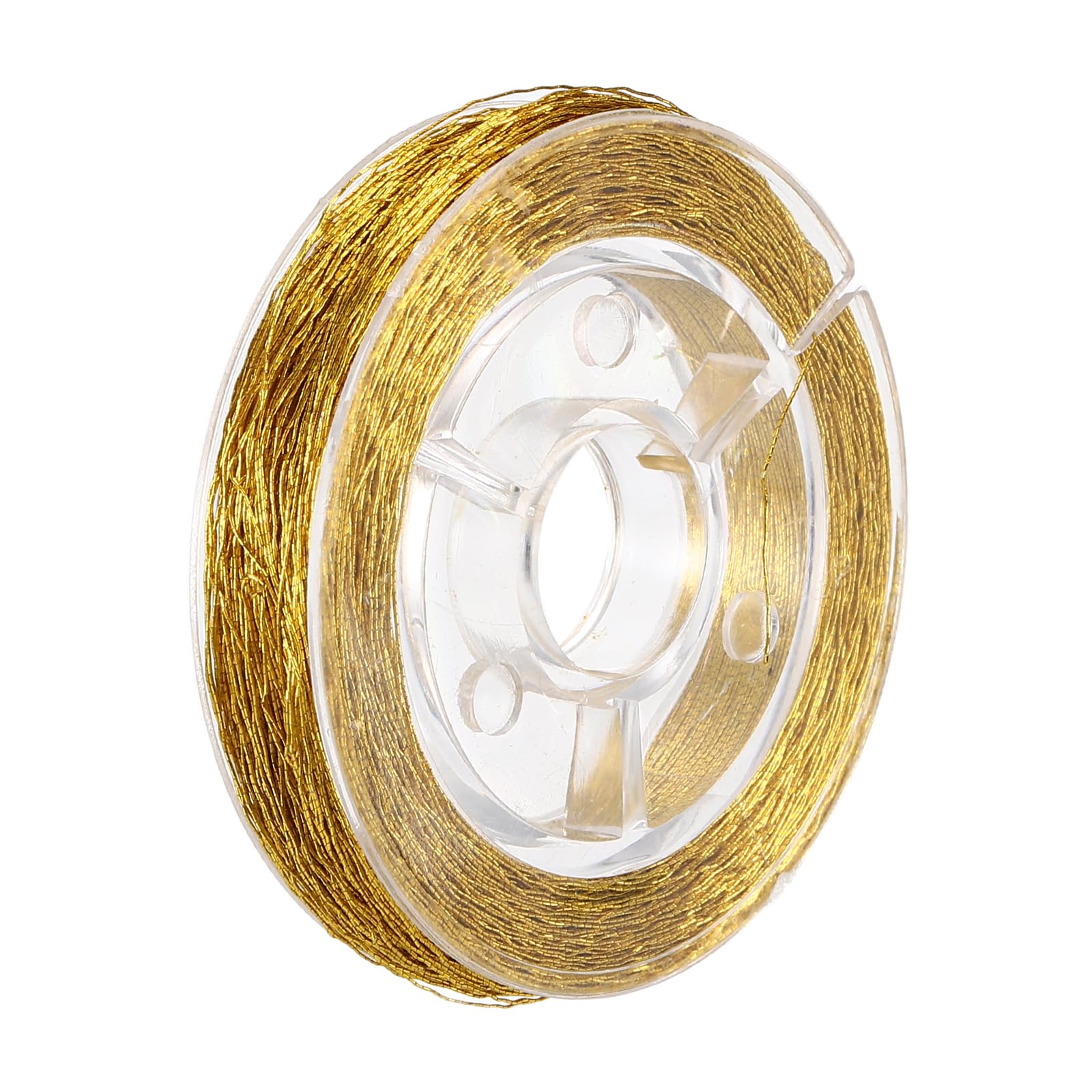 YELARXI Rod Wrapping Thread, 300D Metallic DIY Fishing Rod Guides Fixing Line-Fitting For (Fishing Pole Making Repair) 100M/109 Yards & 1 Roll & Metal & Gold