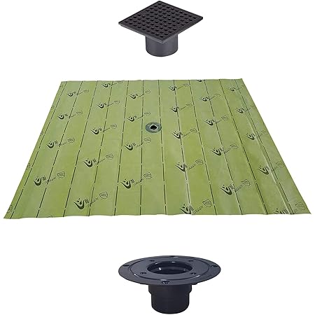 Uni-Green Shower Pan Liner Kits 6'X7' with Drain Matte Black - Amazon.com