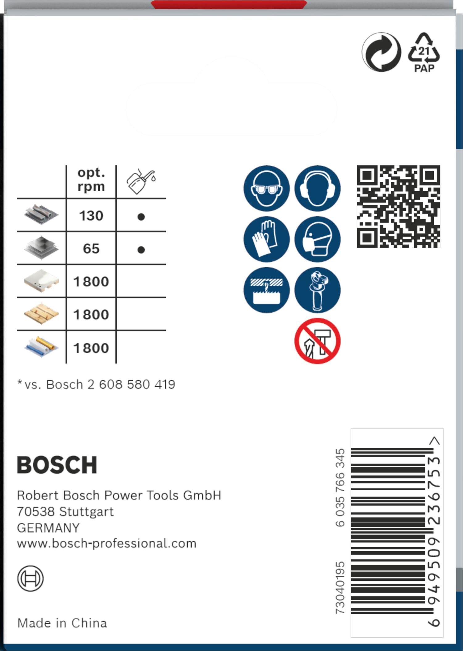 Bosch 1x Sierra de corona PRO Multi Material (para Madera blanda, Cartón-yeso, Ø 68 mm, Professional Accesorios Taladro)