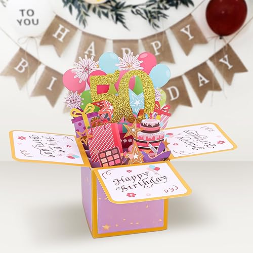 Vista 47 de CIEHER Tarjeta desplegable de cumpleaños número 17 para niñas, tarjeta de felicitación 3D de feliz cumpleaños de 17 años, regalos únicos