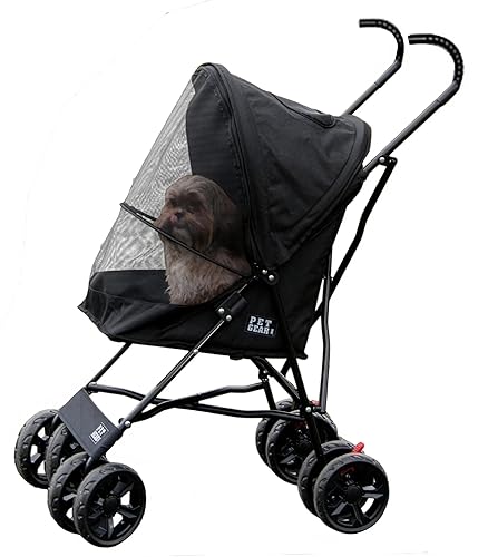 Miniatura 14 de Pet Gear Travel Lite Plus - Cochecito compacto, fácil de plegar, no requiere montaje, ruedas grandes para gatos y perros de hasta 15 libras, color