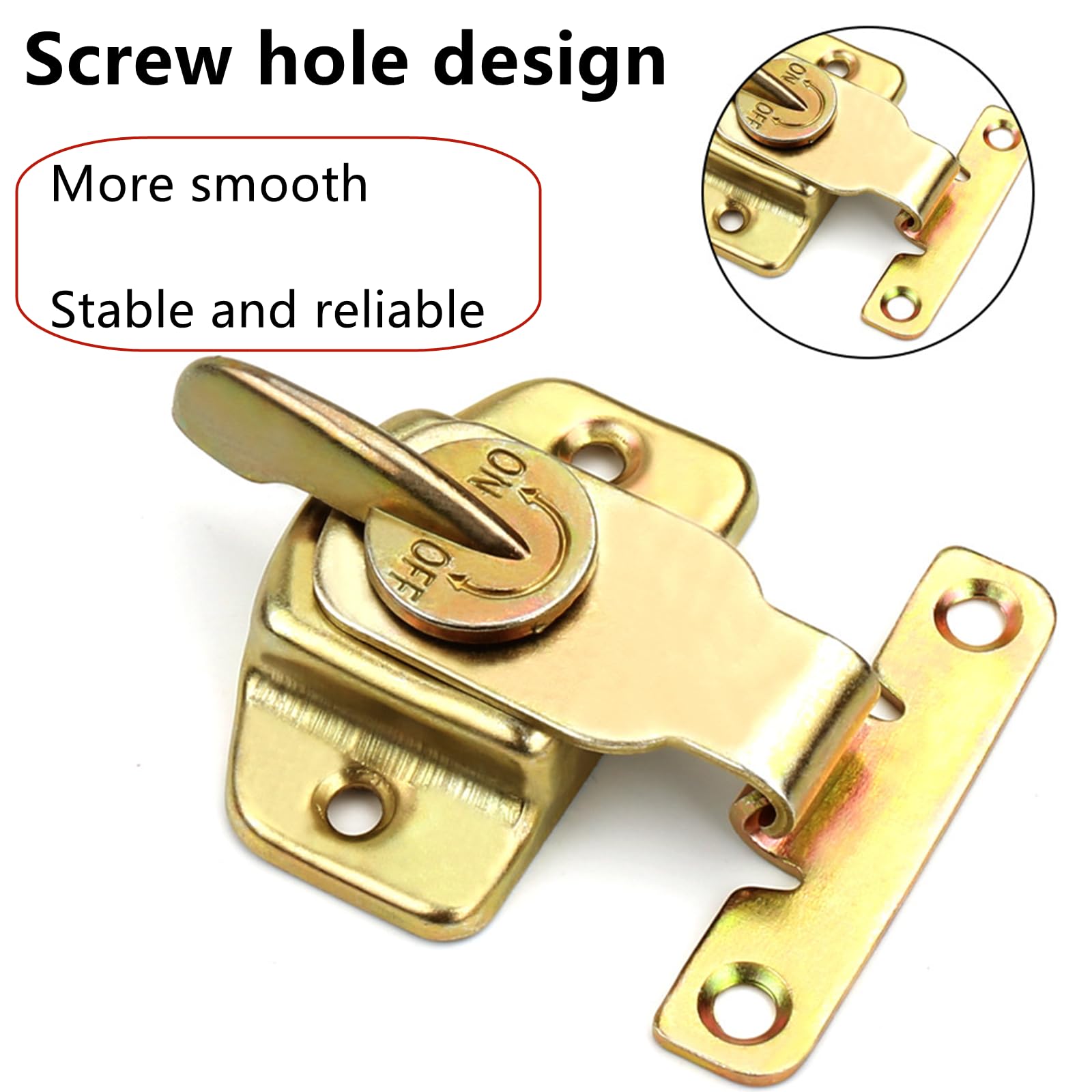 Qinuseaks 2 Set Table Leaf Latch Hardware Buckle for Conference Tables Lock Clasp Table Extension Buckles for Secure Leaf Connection - Image 4