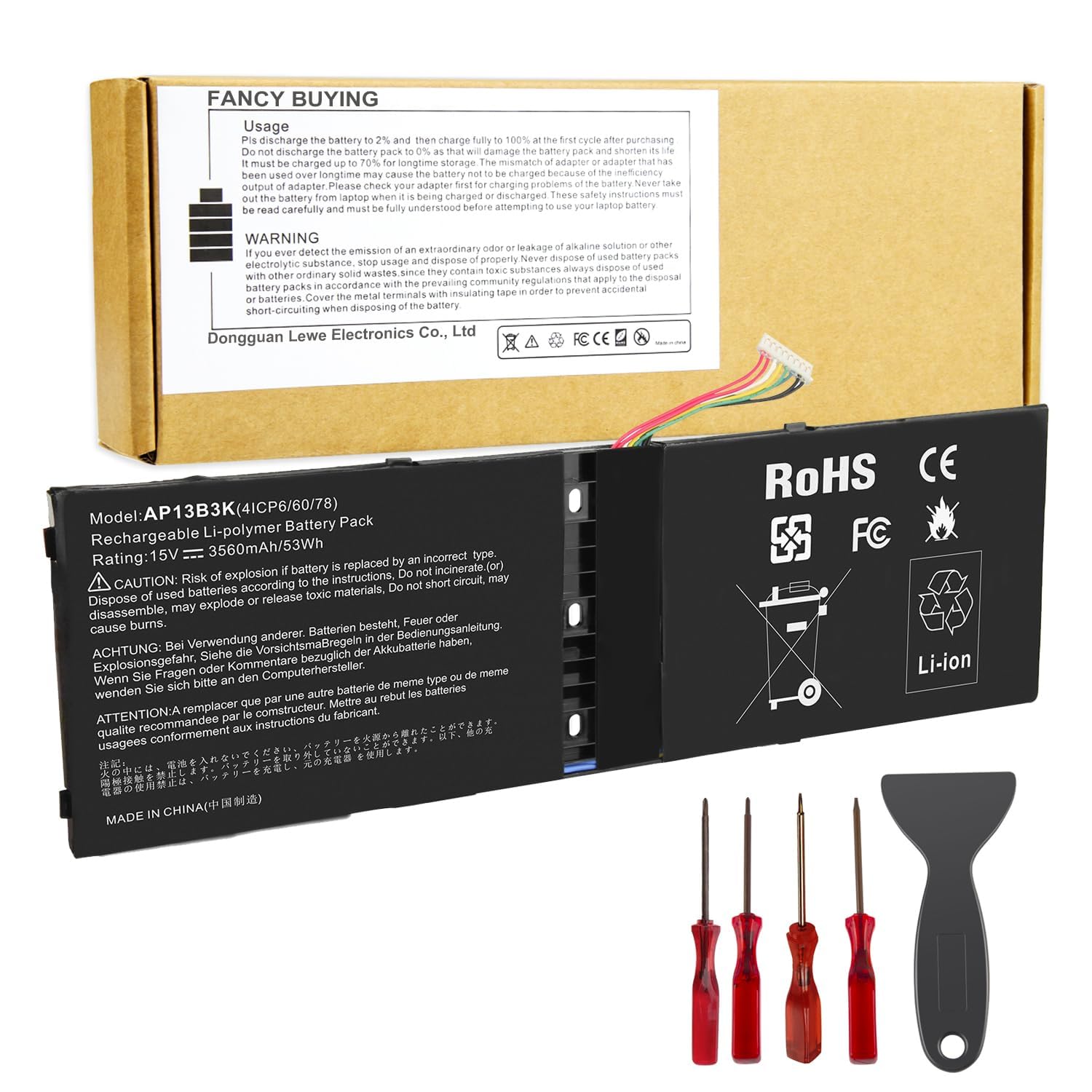 Amazon.com: AP13B3K AP13B8K Replacement Laptop Battery for Acer