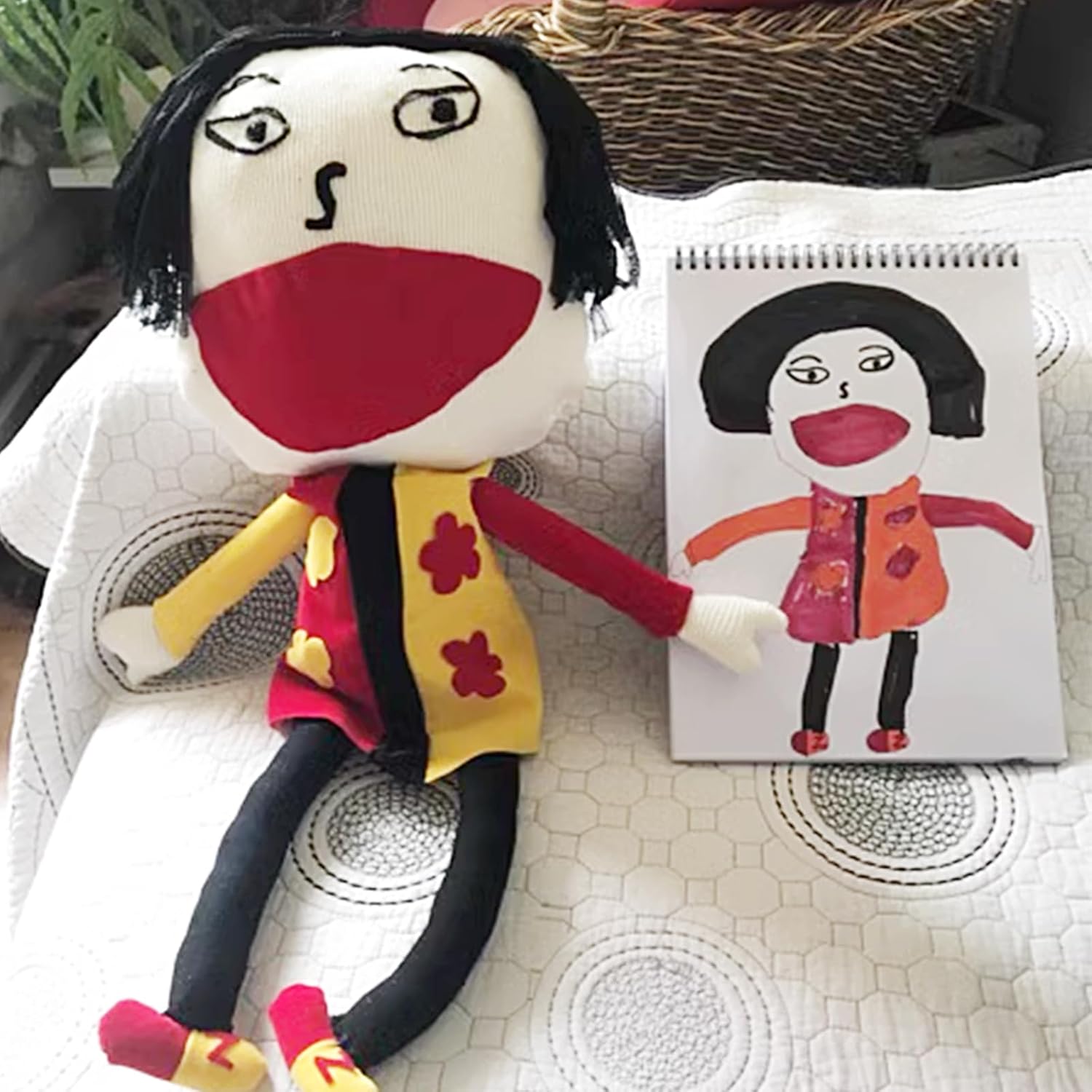 The Best Gift is Love| Cstom Plush&Doll,Drawing to Plush, Custom Stuffed Animal Maker, Plush Toy Maker, Turn Artwork Into Plush,Handmade Plush Toy from Drawing or Artwork,Kdis Gift(7In-30In)