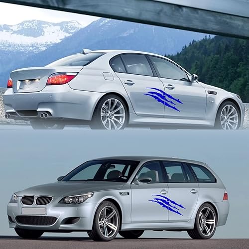 Miniatura 5 de 2 calcomanías de marca de garra para automóviles, faros delanteros, calcomanías de rayas de vinilo para autos deportivos, SUV, camionetas, ventanas,