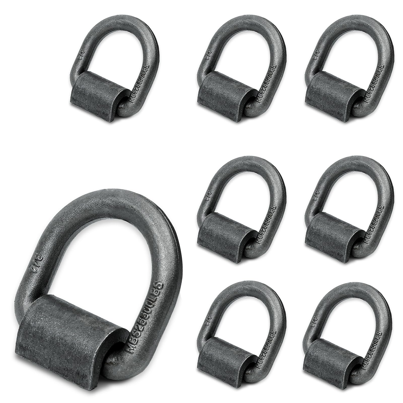 AYMMIC 3/4" Heavy Duty Weld-On Forged D Ring with MBS:26,500lbs, D-Ring Tie Down Anchor with Weld On Anchor Points for Trailer, Truck Cargo, RV, ATV