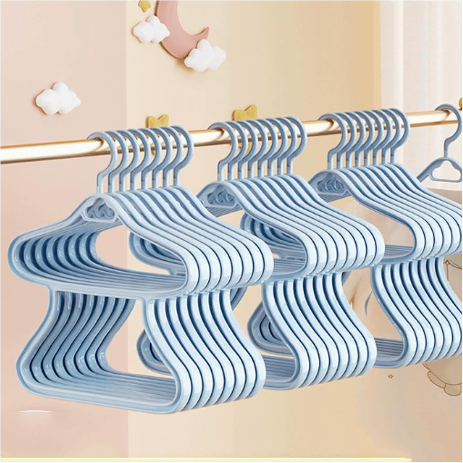 Hangers 10 Pack Children's Clothes Hanger Set Clothes and Pants Set Hanger Household Baby Clothes Hanger Garment Hangers