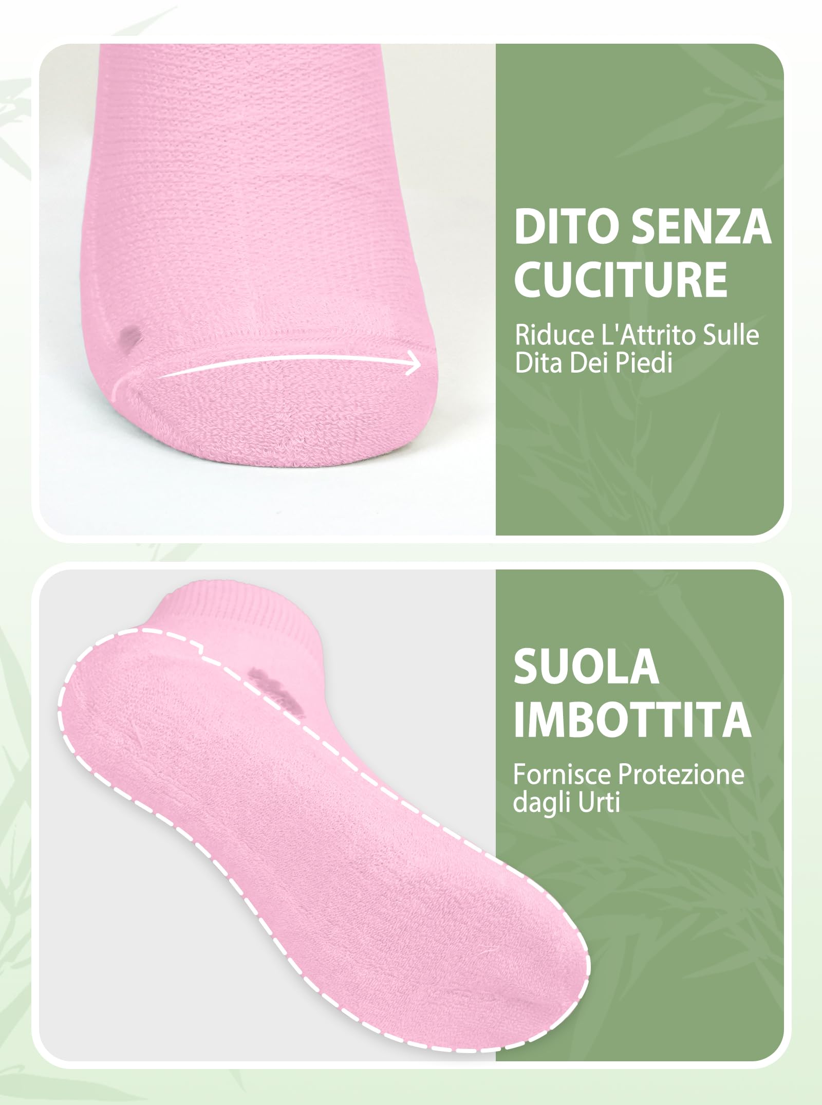 Calcetines Tobilleros Diabéticos de Bambú: Calcetines Cortos Antideslizantes Mujer y Hombre Sin Costuras y Sin Elástico Suela Acolchada Extra Anchos para Pies Hinchados Anzianos Embarazadas